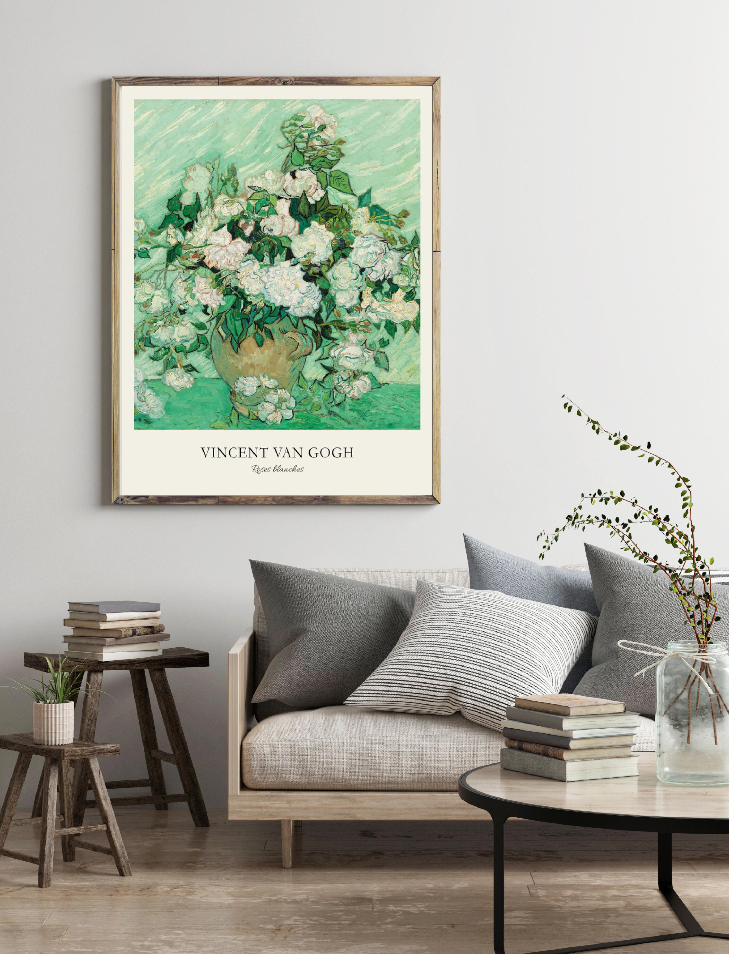 Affiche Roses blanches, multicouleur EDITIONS BRAUN l.60 x H.80 cm - 2