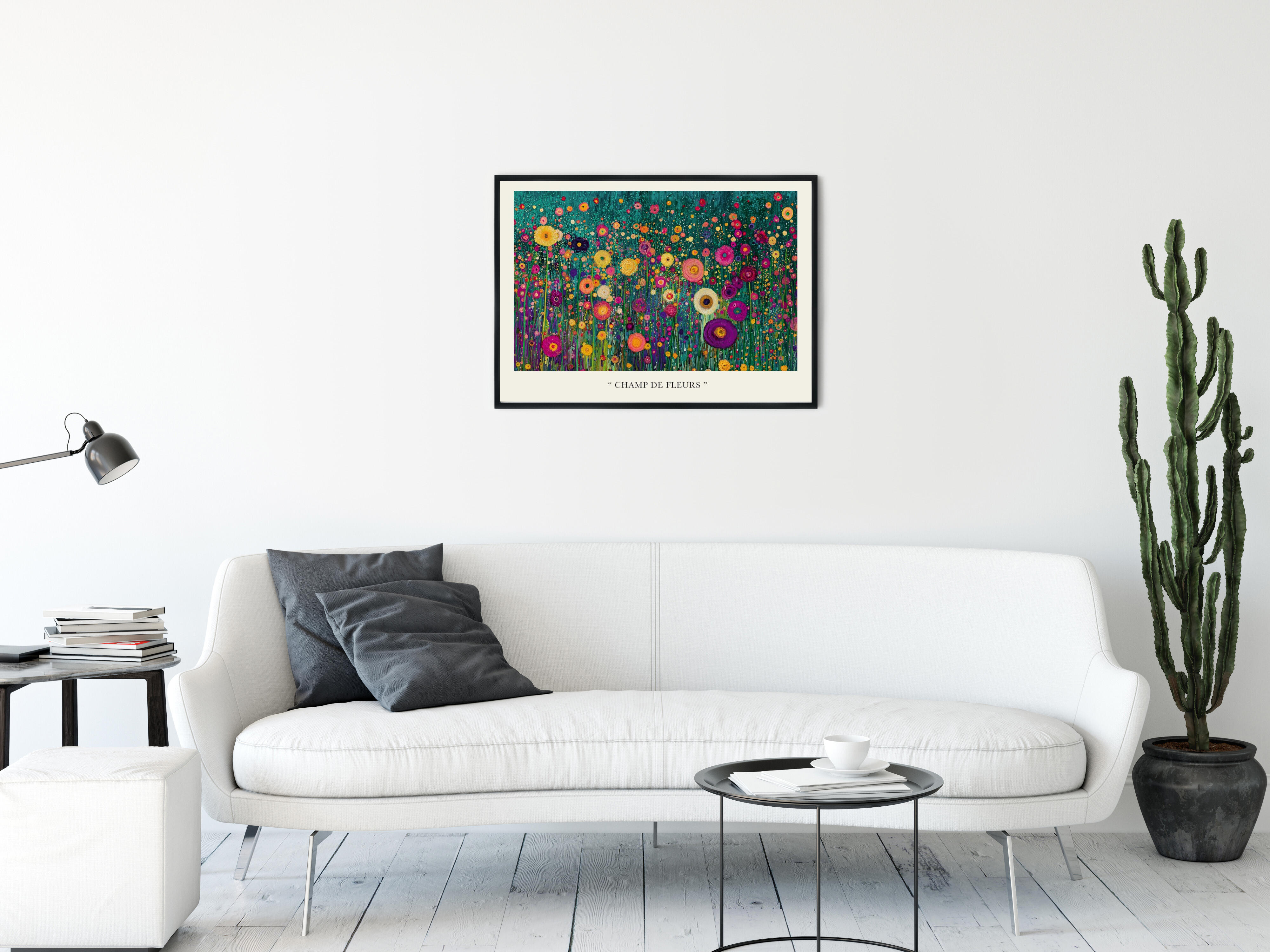 Affiche Champ de fleurs, multicouleur EDITIONS BRAUN l.70 x H.50 cm - 2