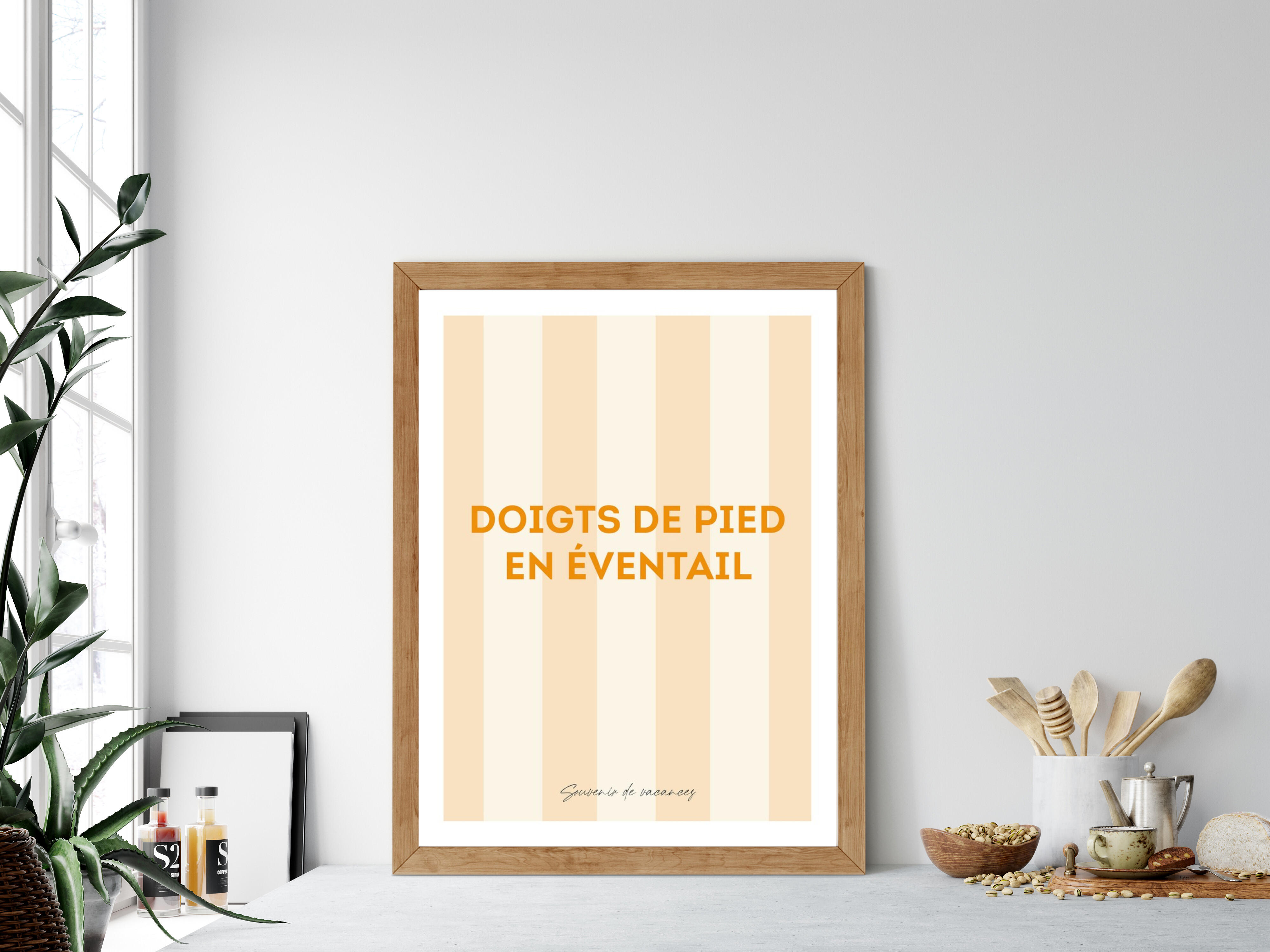 Affiche Doigts de pieds en éventail, multicouleur EDITIONS BRAUN l.30 x H.40 cm - 2