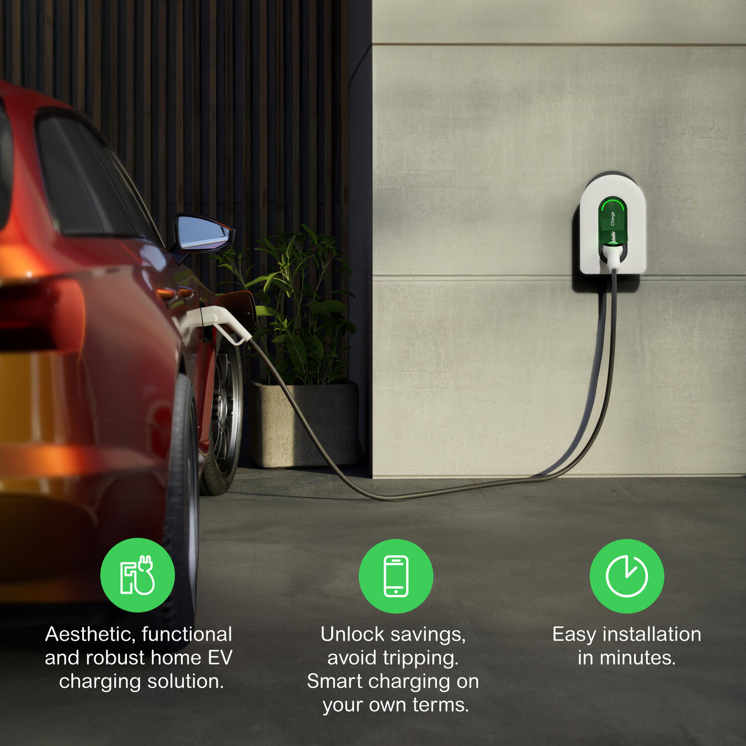 CARGADOR VEHÍCULO ELÉCTRICO MONOFÁSICO 7.4KW SCHNEIDER CHARGE   - 2