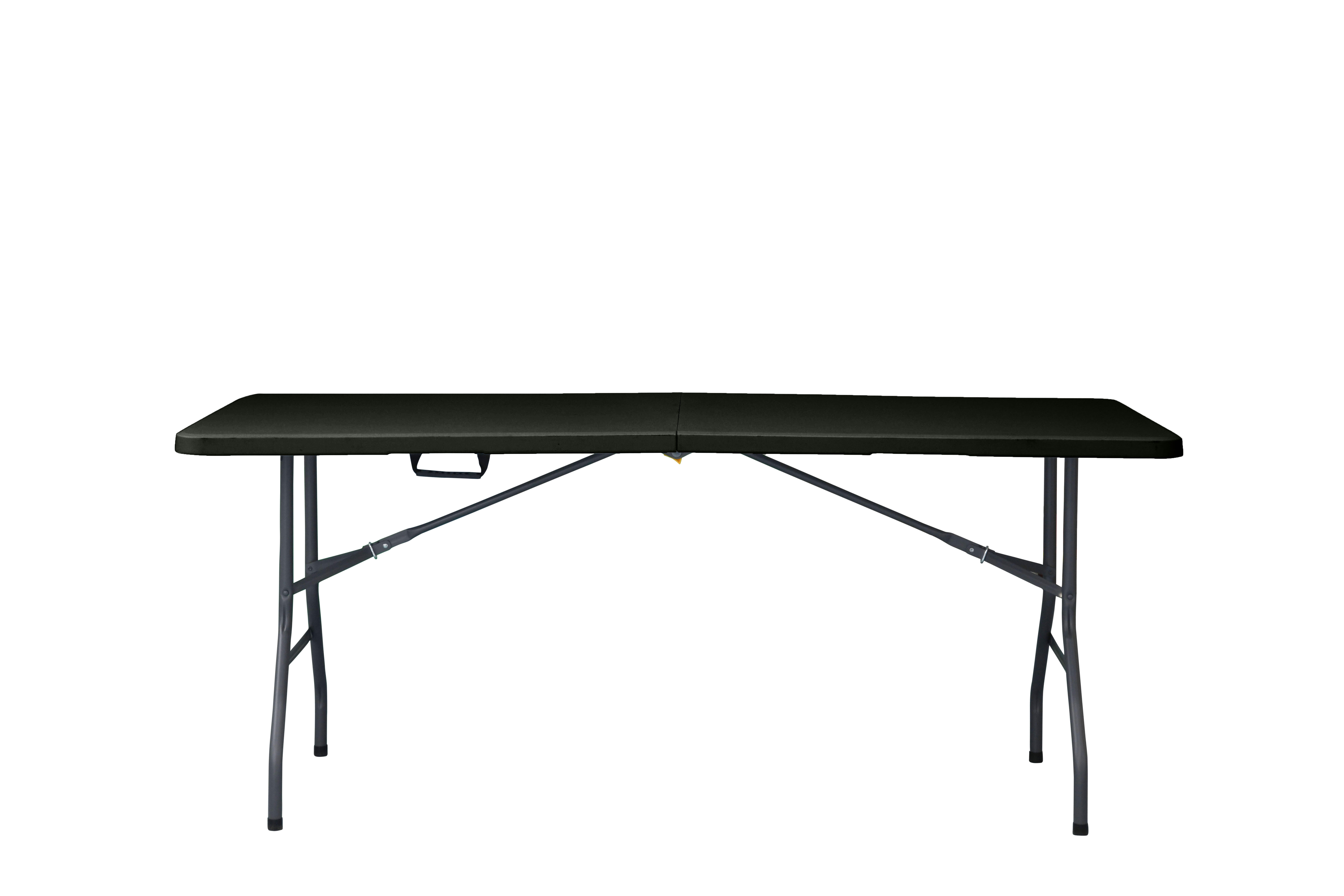 mesa de catering de acero basic negro de 74x74x180 cm