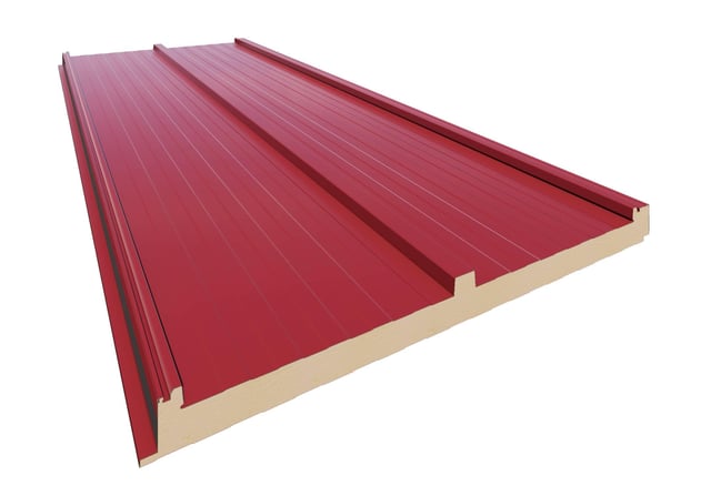 PANEL SÁNDWICH ROJO/BLANCO 3 CM 6X1 M