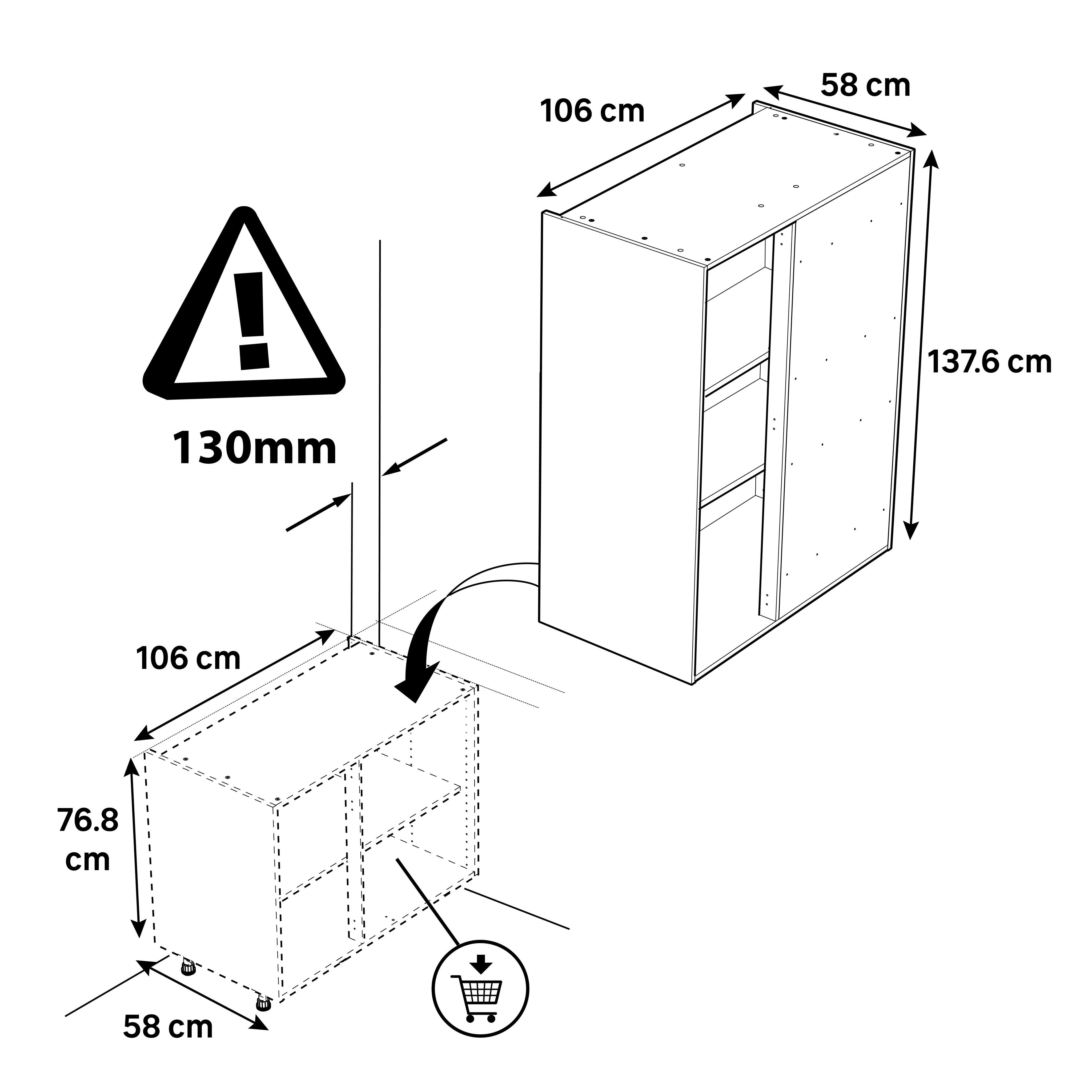 Mueble de cocina rincón DELINIA ID gris 106x137.6cm (ancho x alto) - 2