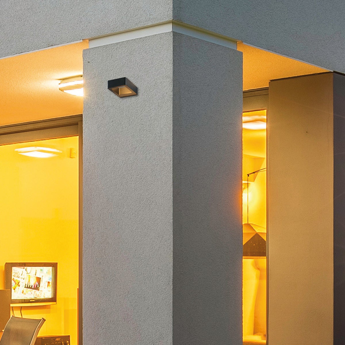 Applique LED moderno da esterno Ash doppia luce nero IP54, luce bianco naturale 300 lumen - 2