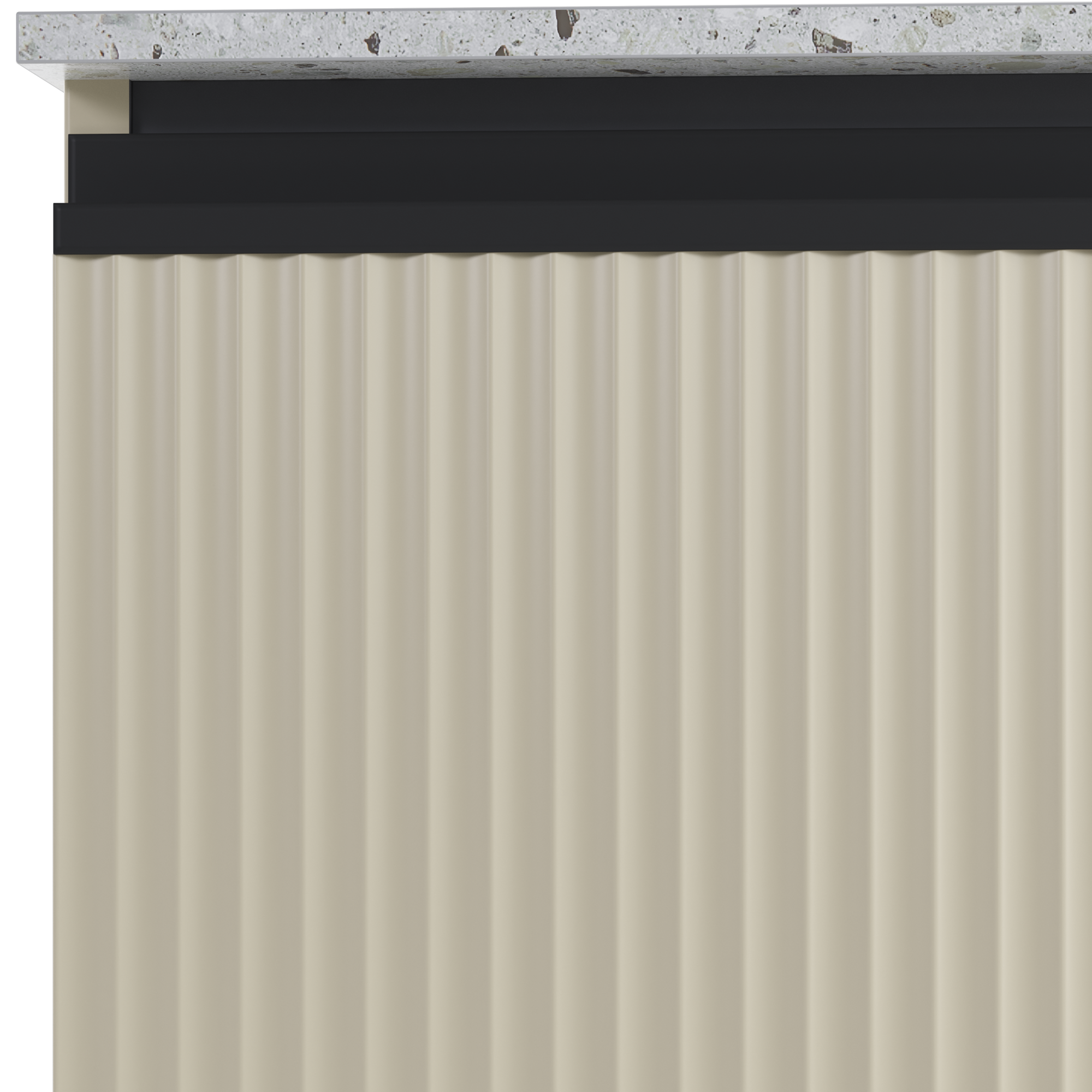Mobile da bagno sospeso sotto lavabo L 60 x H 58 x P 48.1 cm beige laccato opaco, 2 cassetti SENSEA Studio - 6