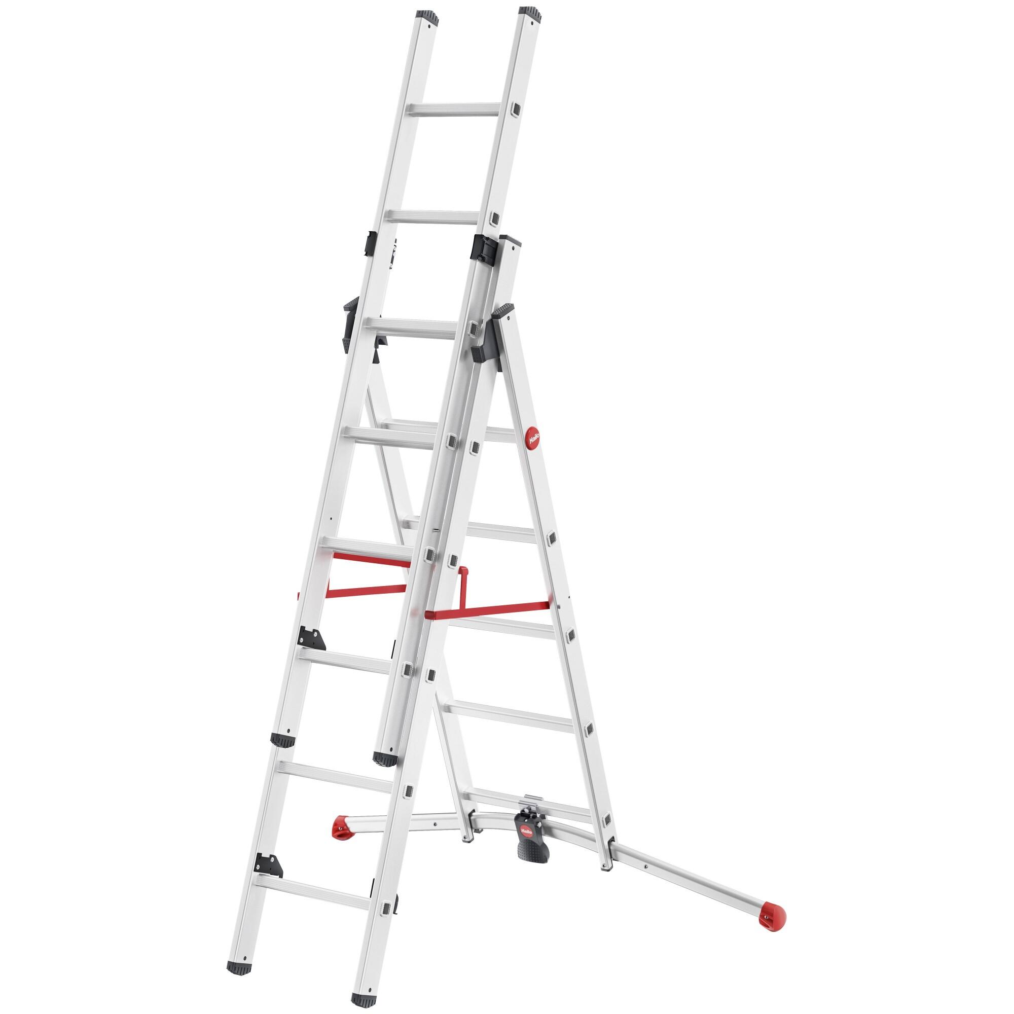 Escalera transformable hailo 17 peldaños