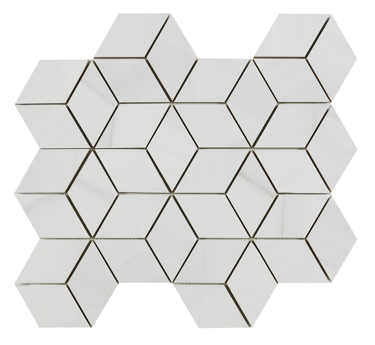 Azulejo mosaico porcelana dolomite efecto mármol blanco 34x29.5 cm