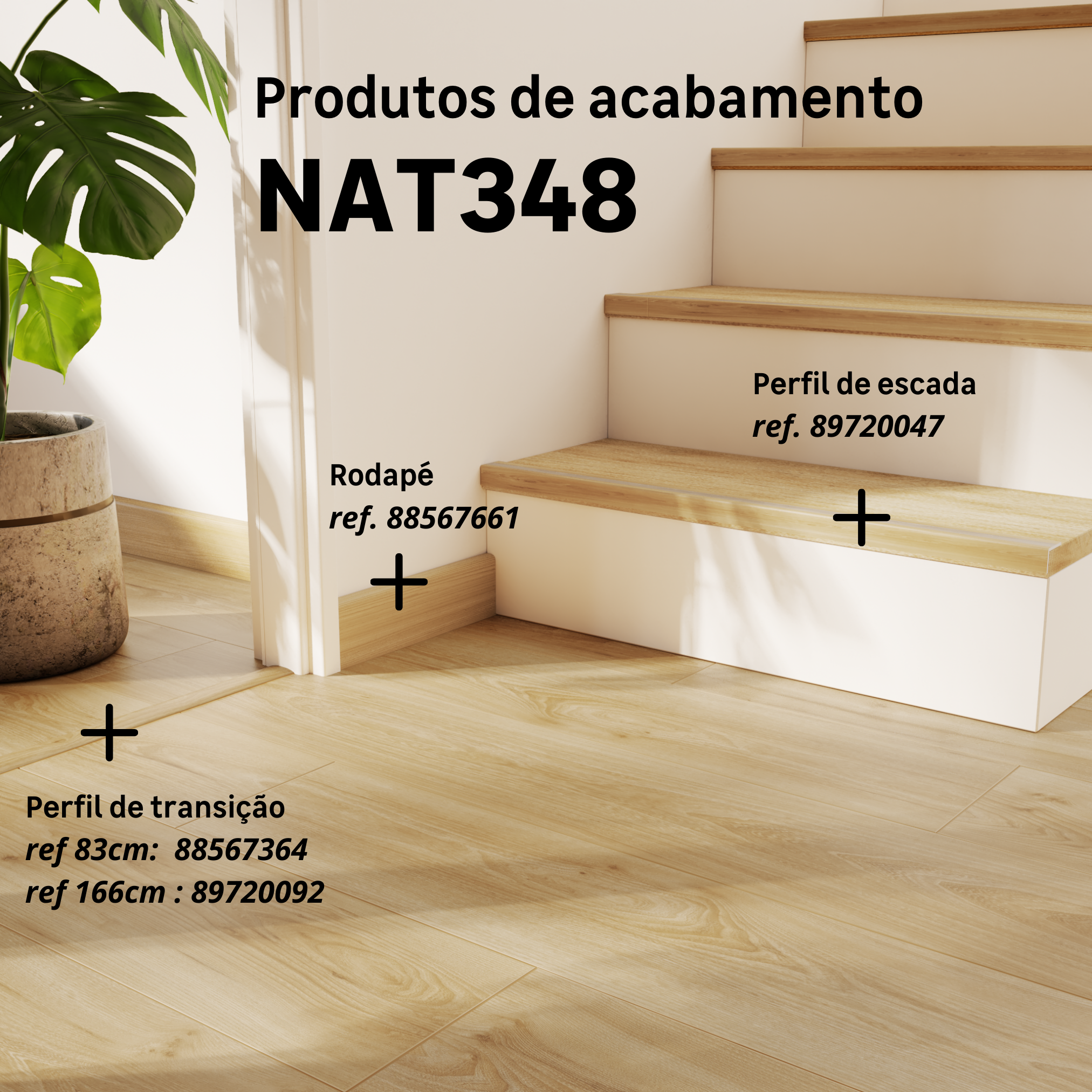 Perfil de escada de alumínio Artens 35X25X950MM NAT348 - 5