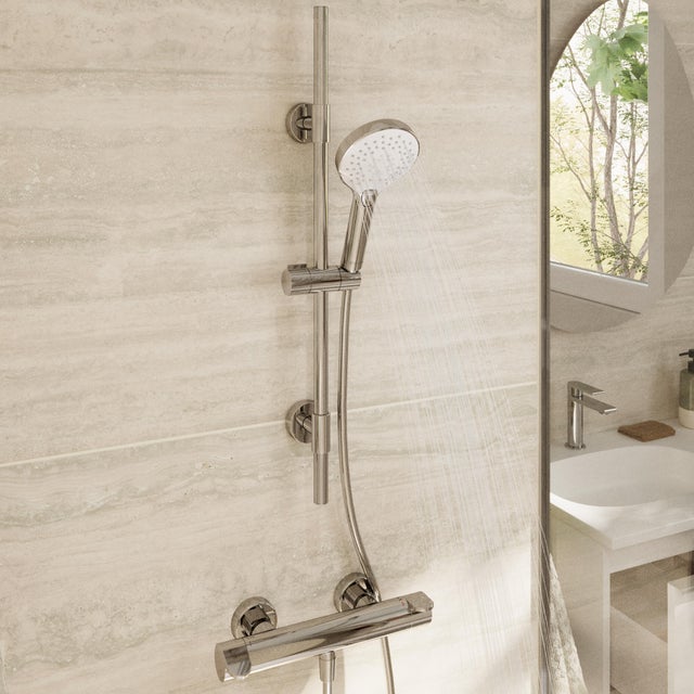 Mitigeur de douche thermostatique chrome, Icone, SENSEA