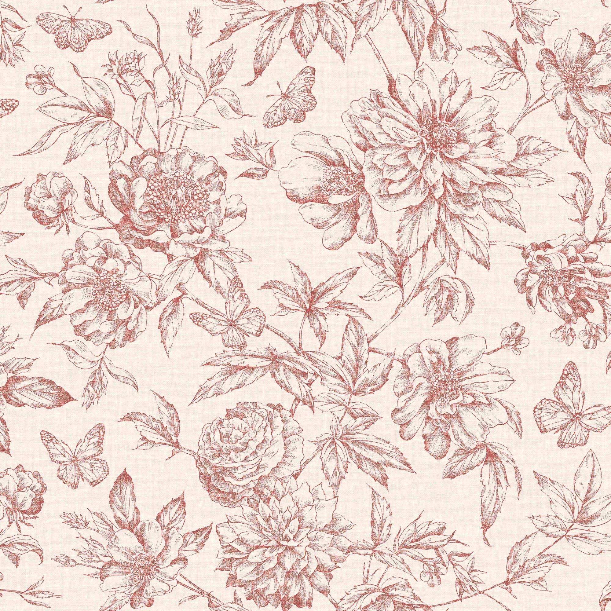 Papier peint intissé lady roses rouge - 2