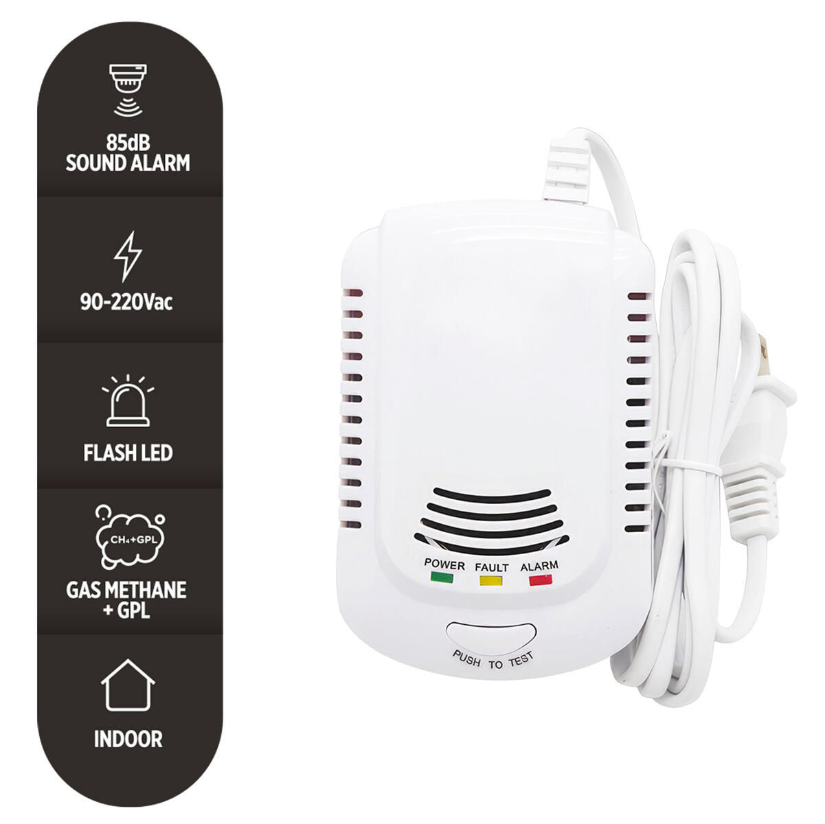 Rilevatore di gas per gpl metano ISNATCH  con cavo - 3