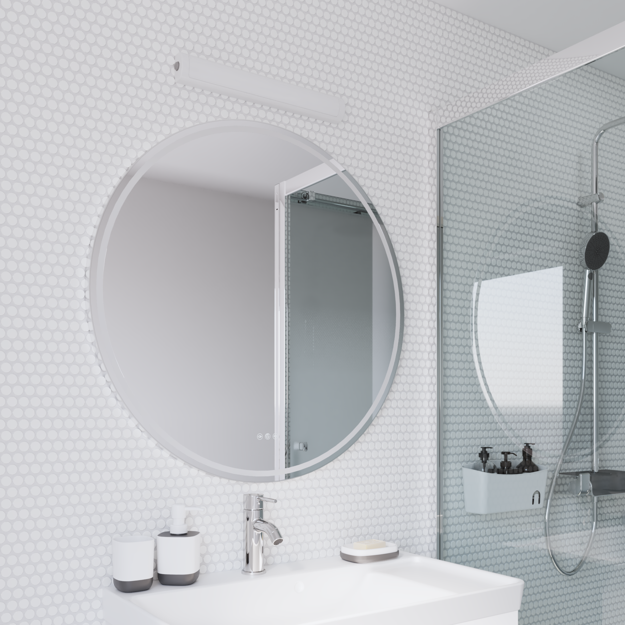 Applique LED salle de bain Flodu, L.40 cm, 840 Lm blanc neutre, blanc INSPIRE - 6