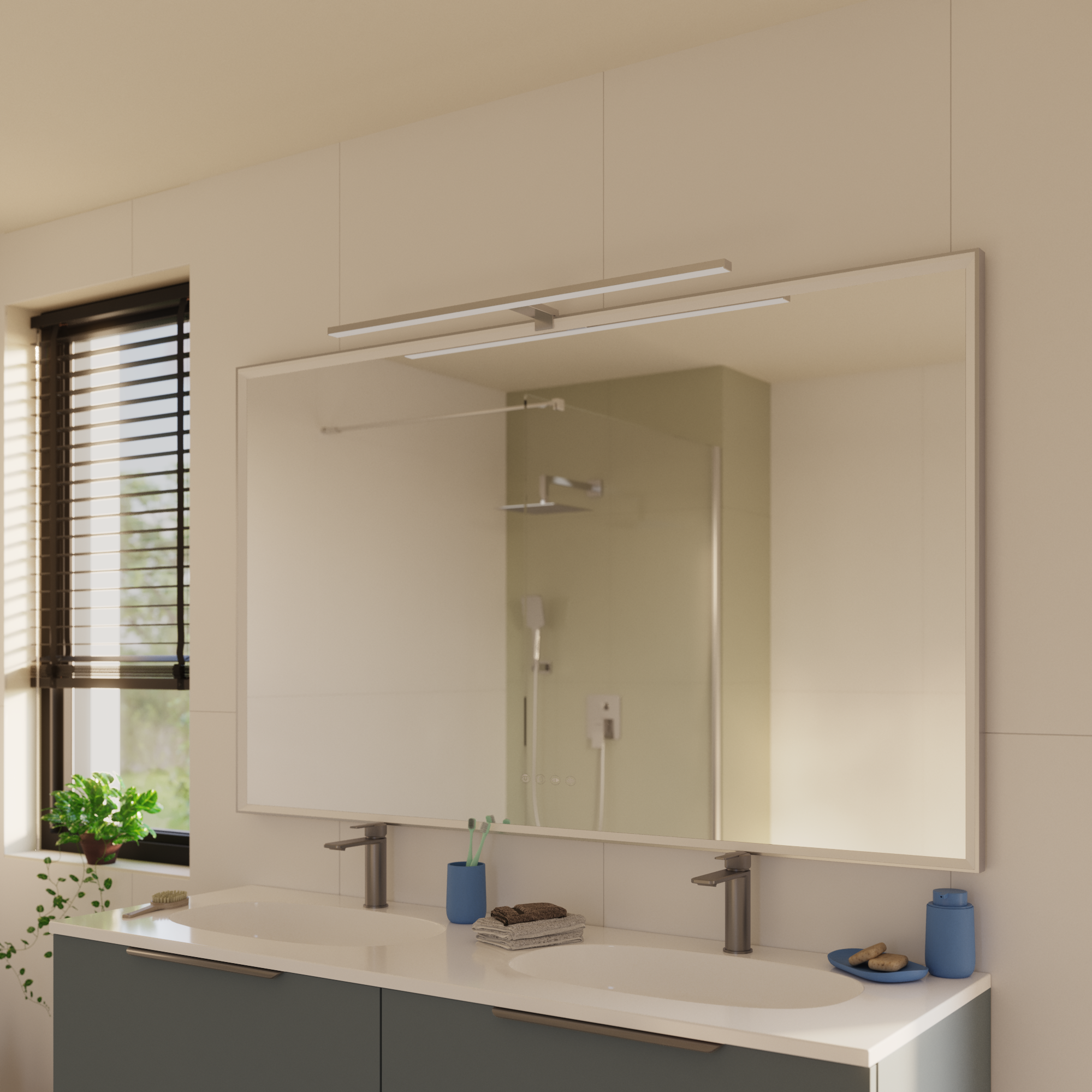 Kinkiet Slim chrom 80 cm IP44 LED Inspire - 3