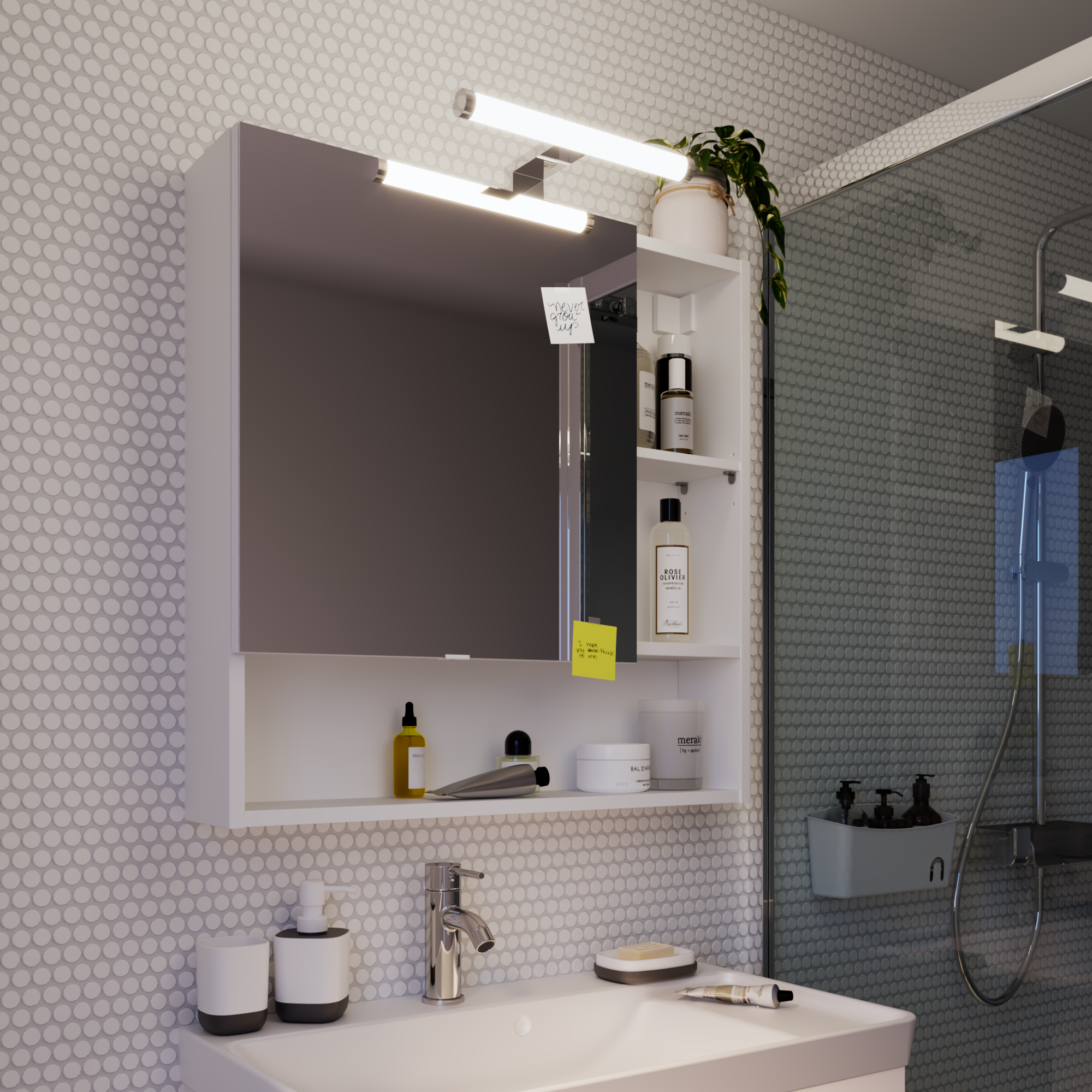 Applique LED salle de bain Solar, L.30cm 650 lumens blanc neutre, chrome INSPIRE - 2