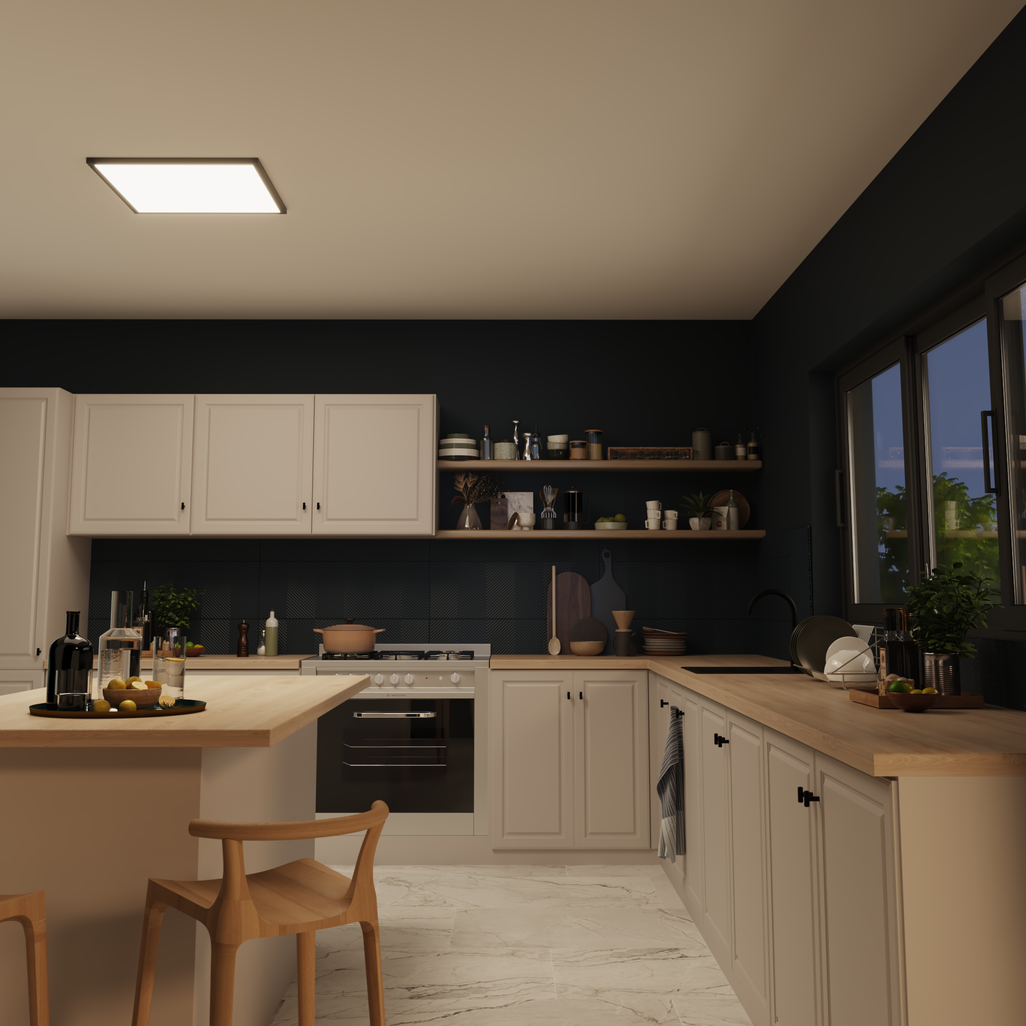 Panel LED Anvik czarny 60 x 60 cm Inspire - 2