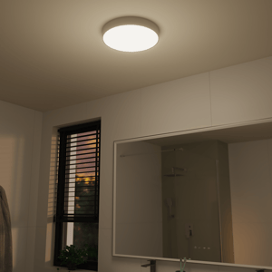 Plafonnier LED salle de bain Drema D.32 cm, blanc chaud / neutre, blanc INSPIRE Leroy Merlin Les bons plans des petits projets avant l'été