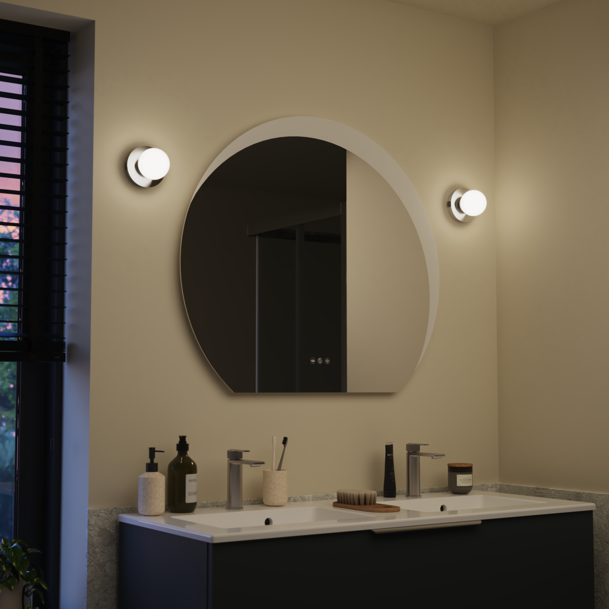 Aplique com lâmpada LED 650lm IP44 W 11x11.2x11.2 cm cinza / prateado INSPIRE - 3