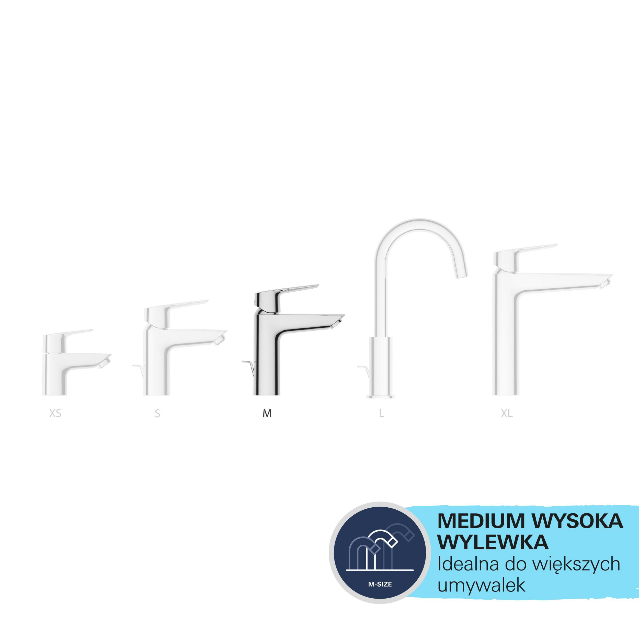 Bateria umywalkowa czarna Clova Puls 20 cm Grohe - 10