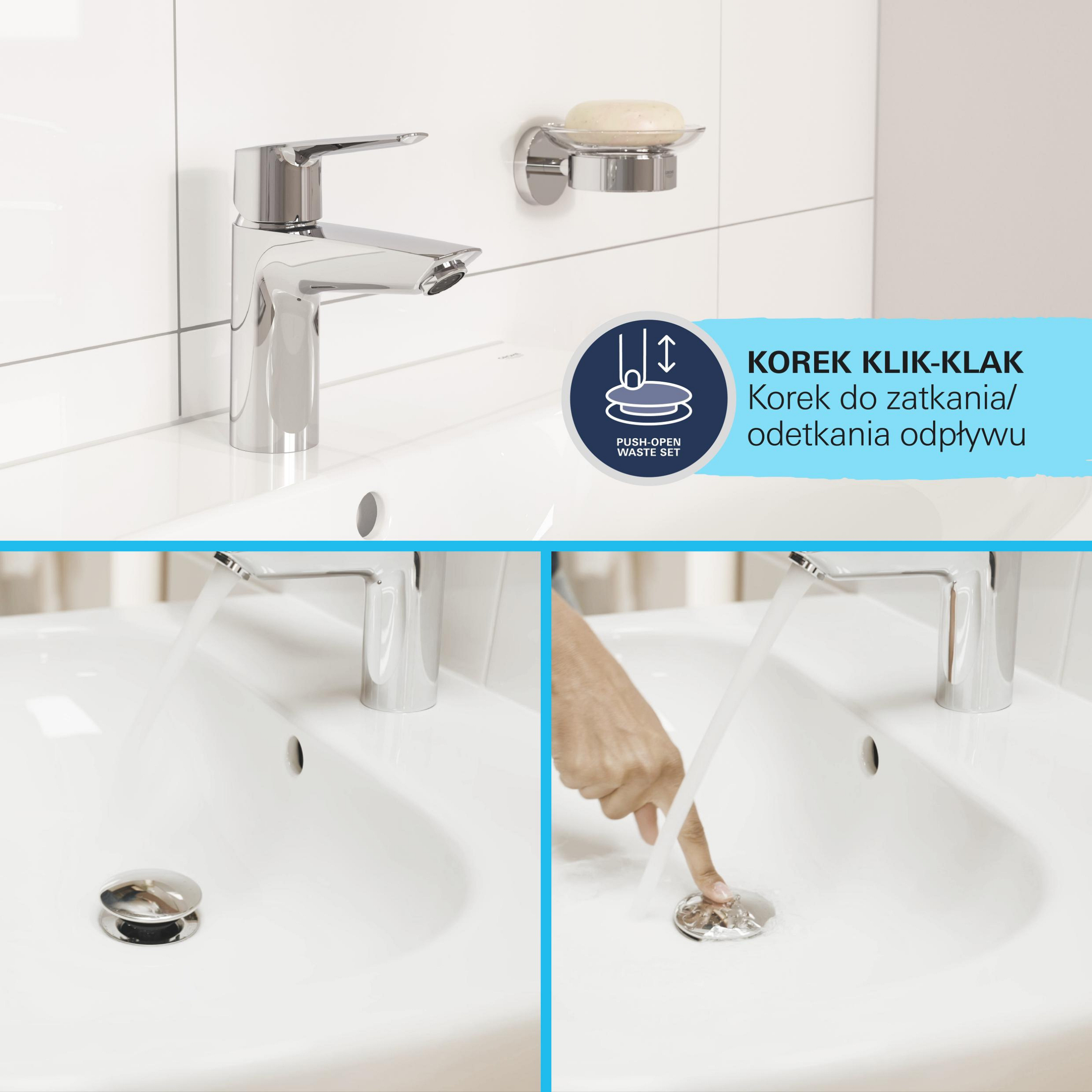 Bateria umywalkowa czarna Clova Puls 20 cm Grohe - 9