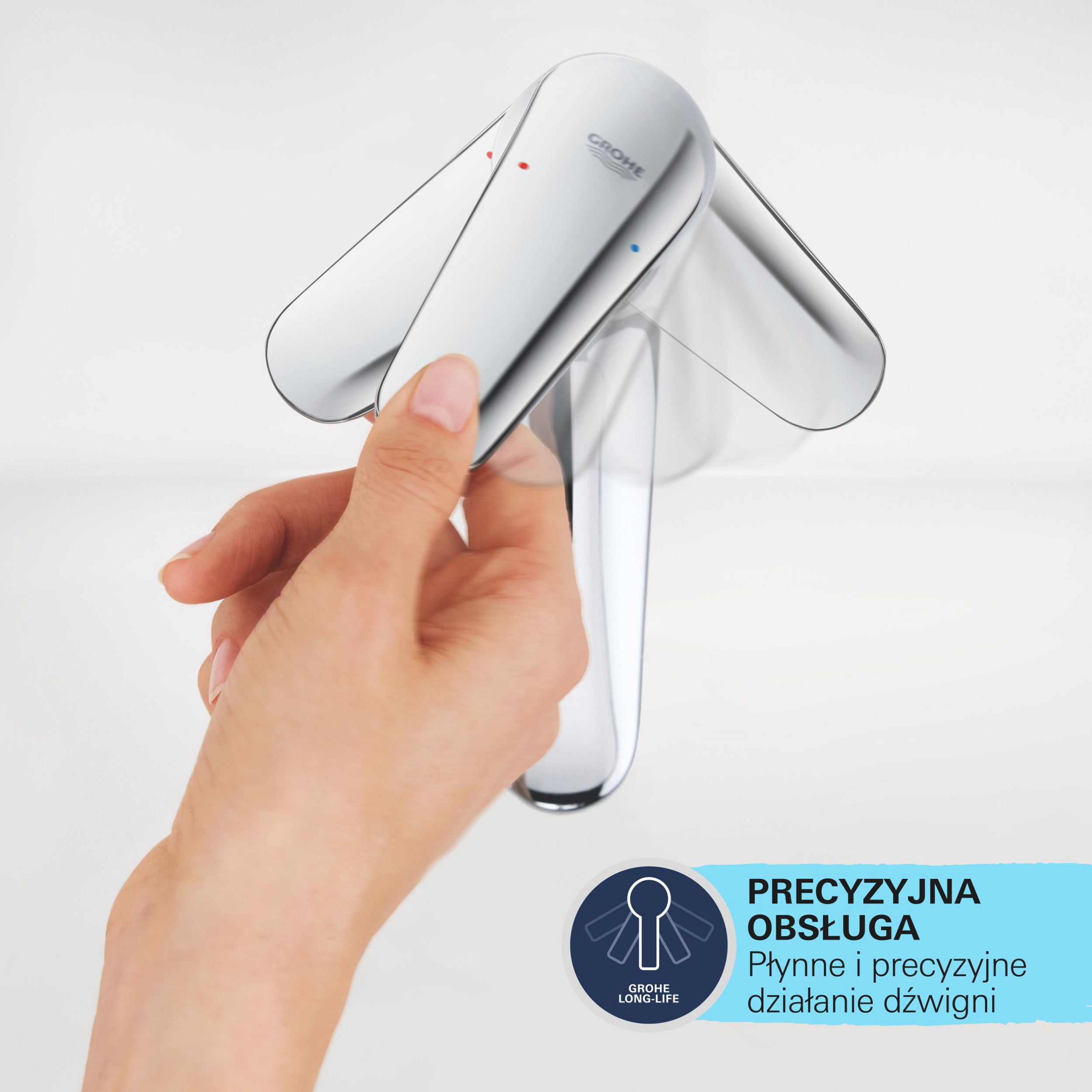 Bateria umywalkowa czarna Clova Puls 20 cm Grohe - 7
