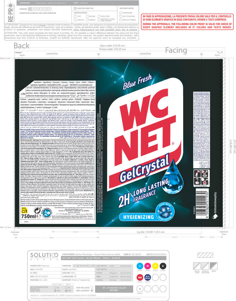 Gel crystal blue fresh WCNET 750ml - 4