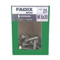 TORNILLOS ROSCA MÉTRICA HEXAGONAL ACERO INOXIDABLE 5X20MM. 25UDS - 2