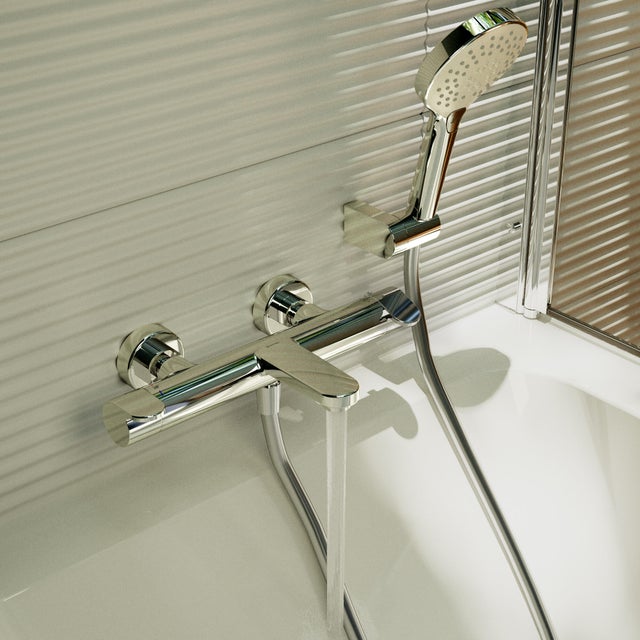 Mitigeur de bain thermostatique chrome, Icone, SENSEA