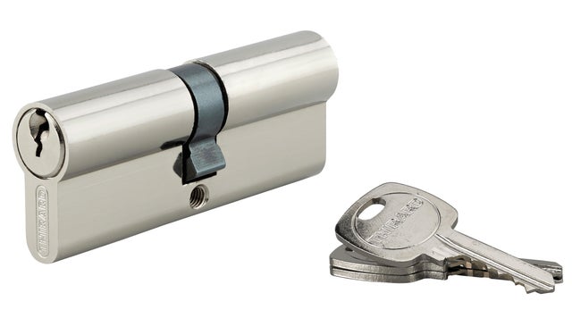 Cylindre STANDARD 40 x 40 mm acier nickelé 3 clés - THIRARD