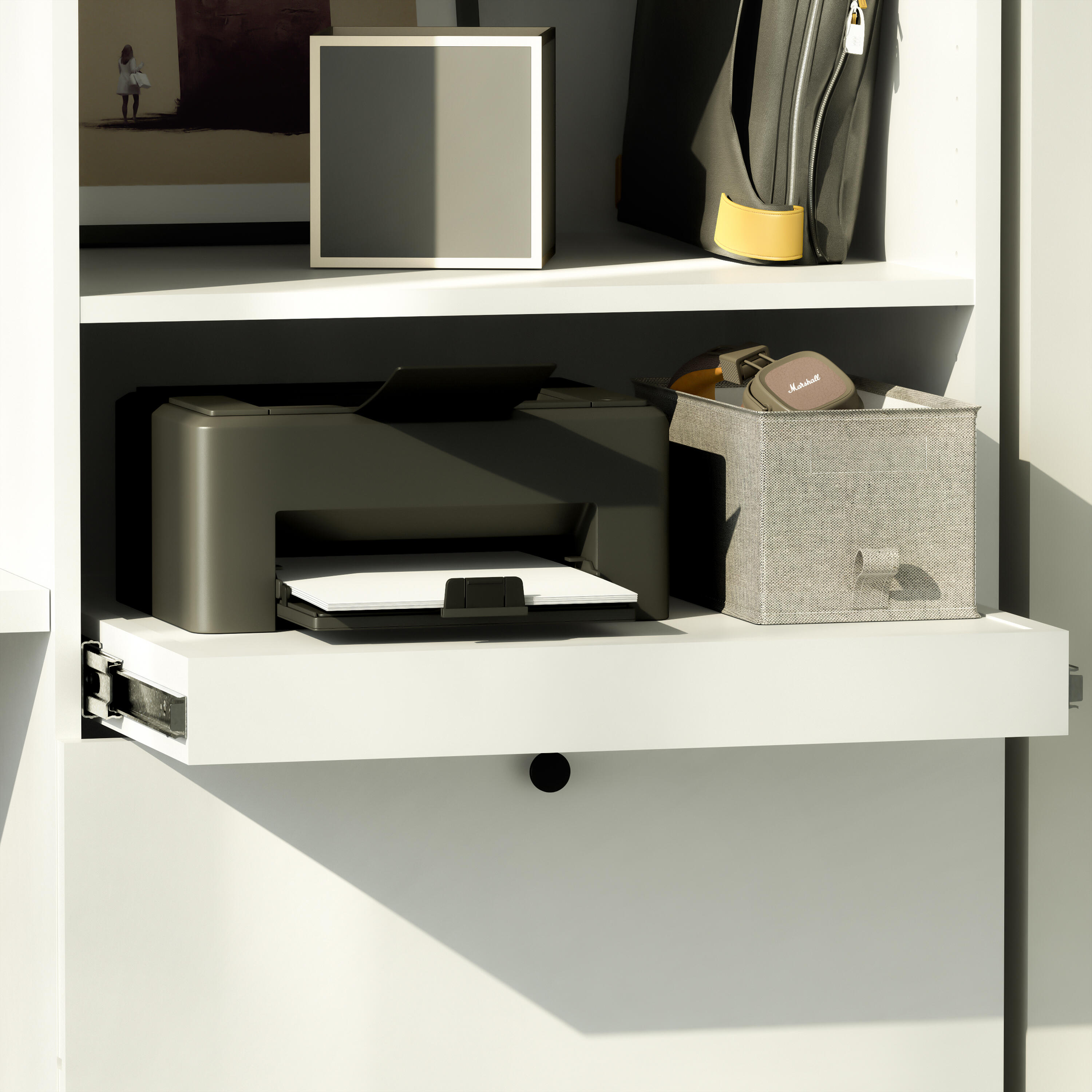 Etagère coulissante pour caisson SPACEO Evo'M blanc pour caisson L.60 x P.54 cm - 2