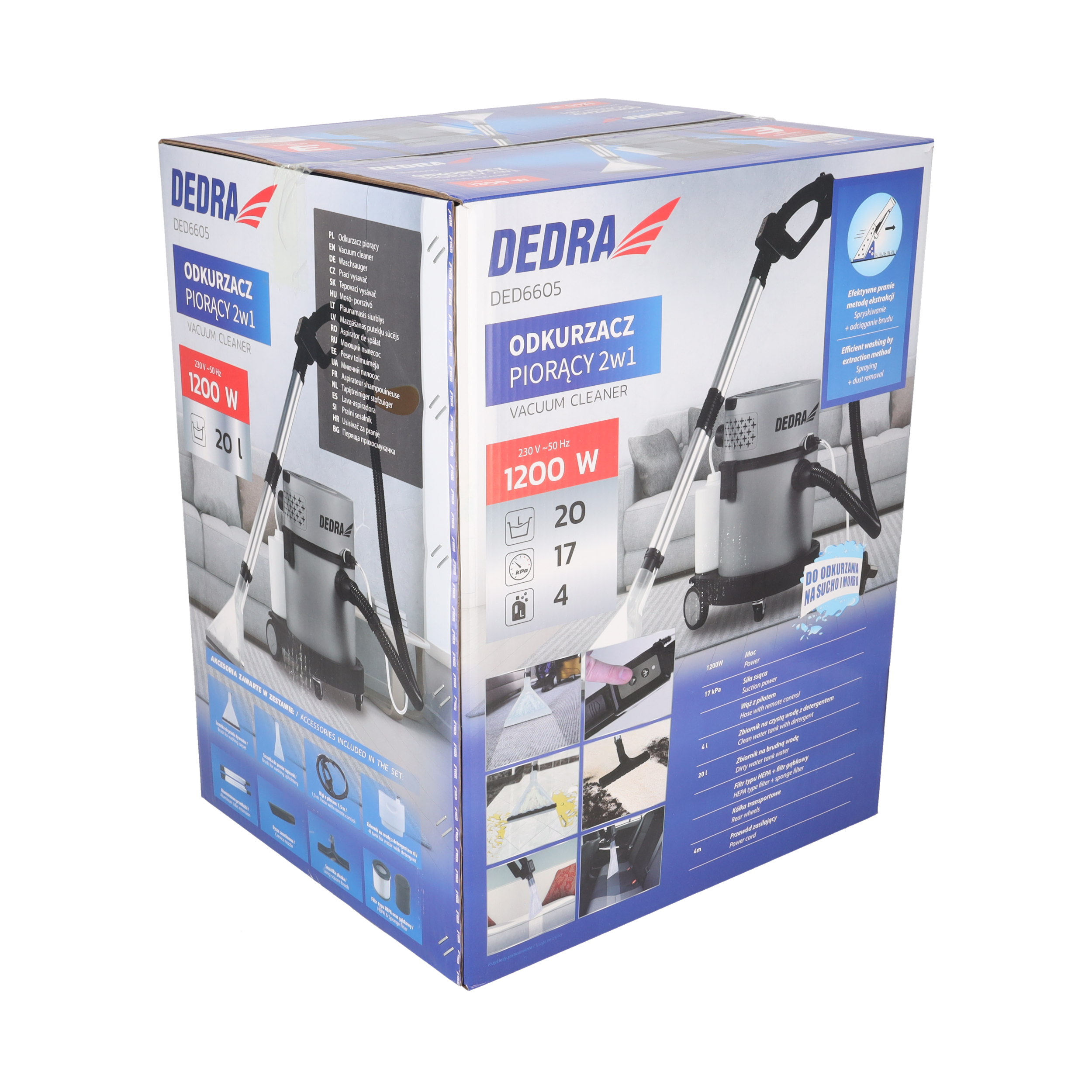 Odkurzacz piorący 2w1 1200W 20L DED6605 DEDRA - 9