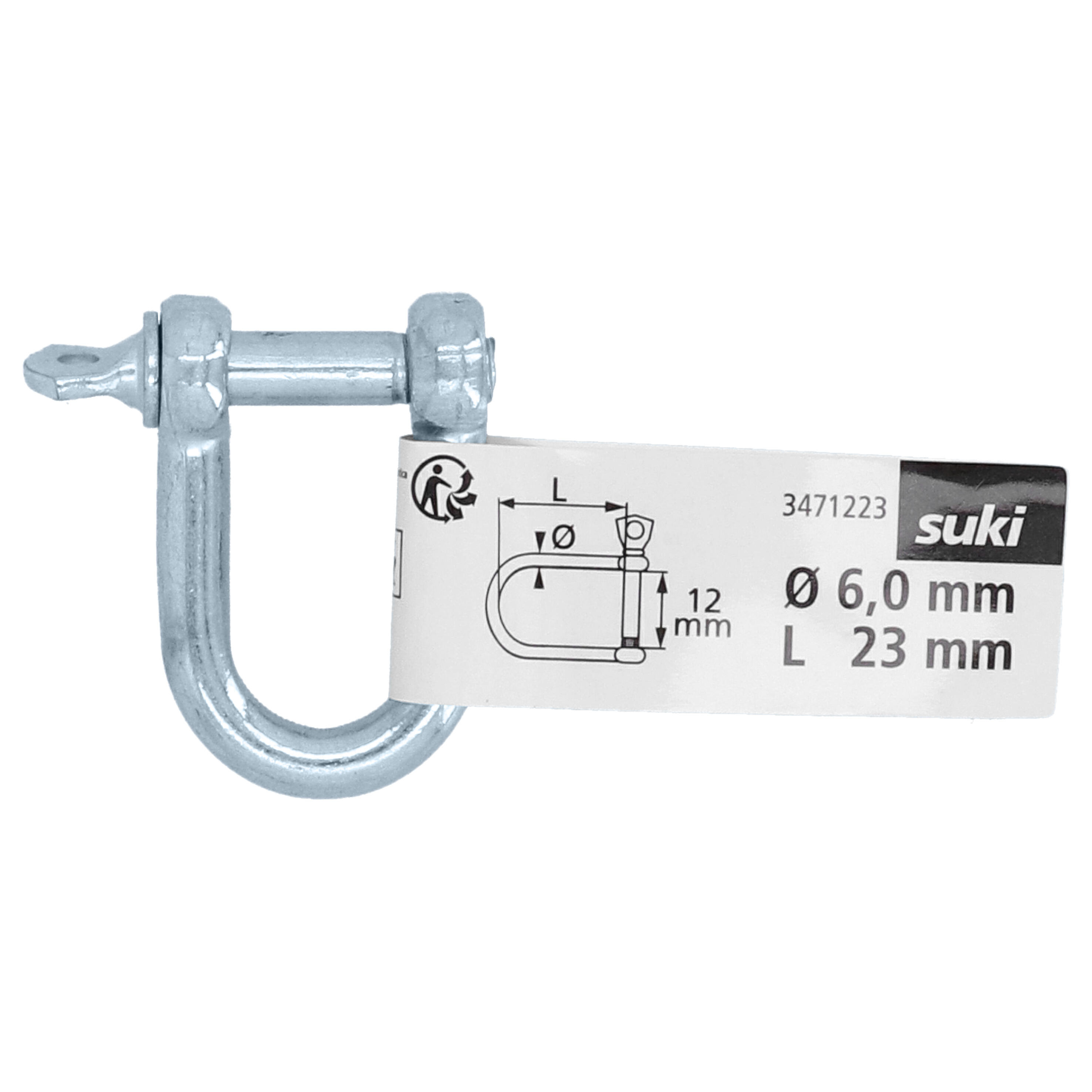 1 Rodete de unión para cadena de acero de 12 mm de ancho y 100 kg de carga máxim - 2