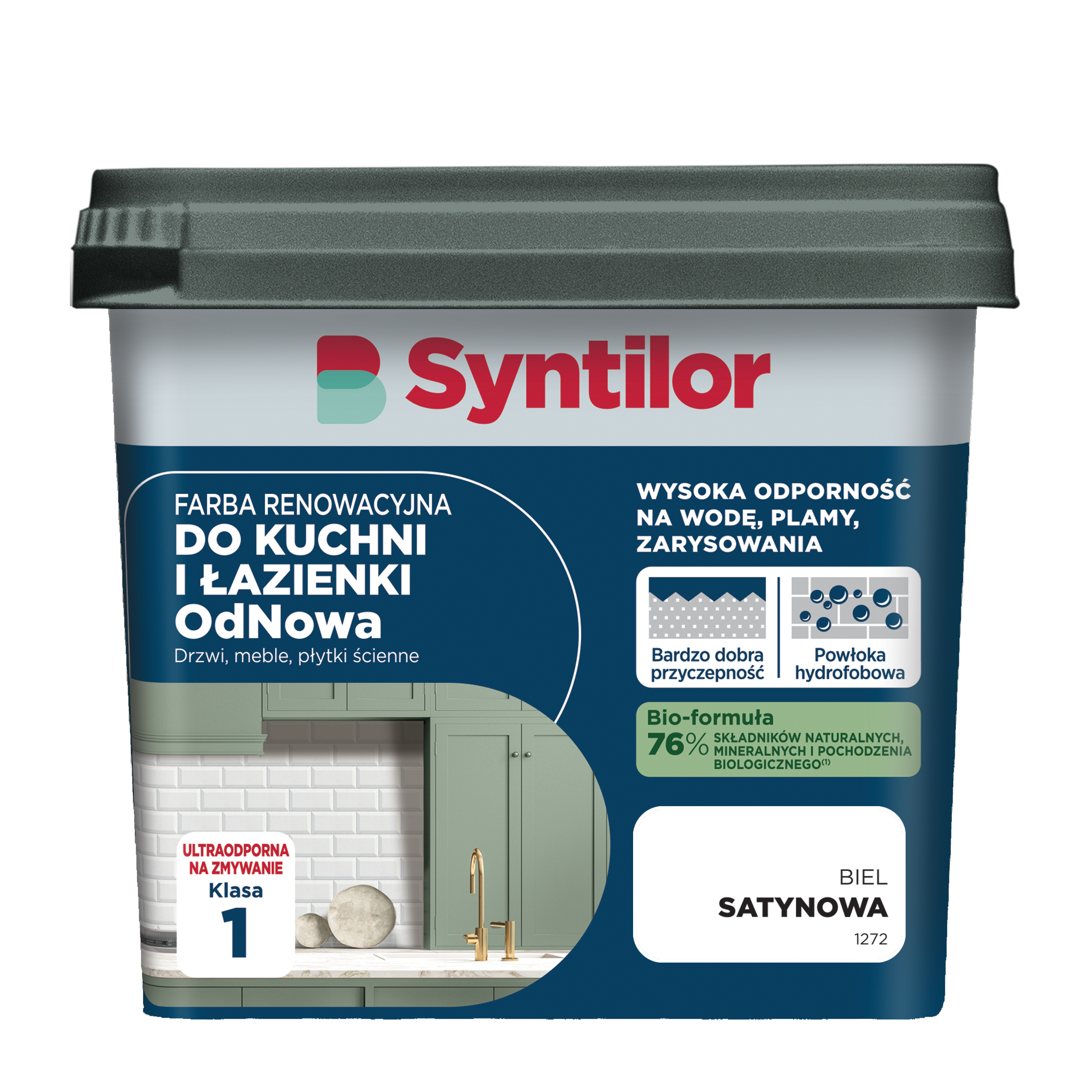 Farba renowacyjna do kuchni i łazienki OdNowa Biel satynowa 0.75 l Syntilor