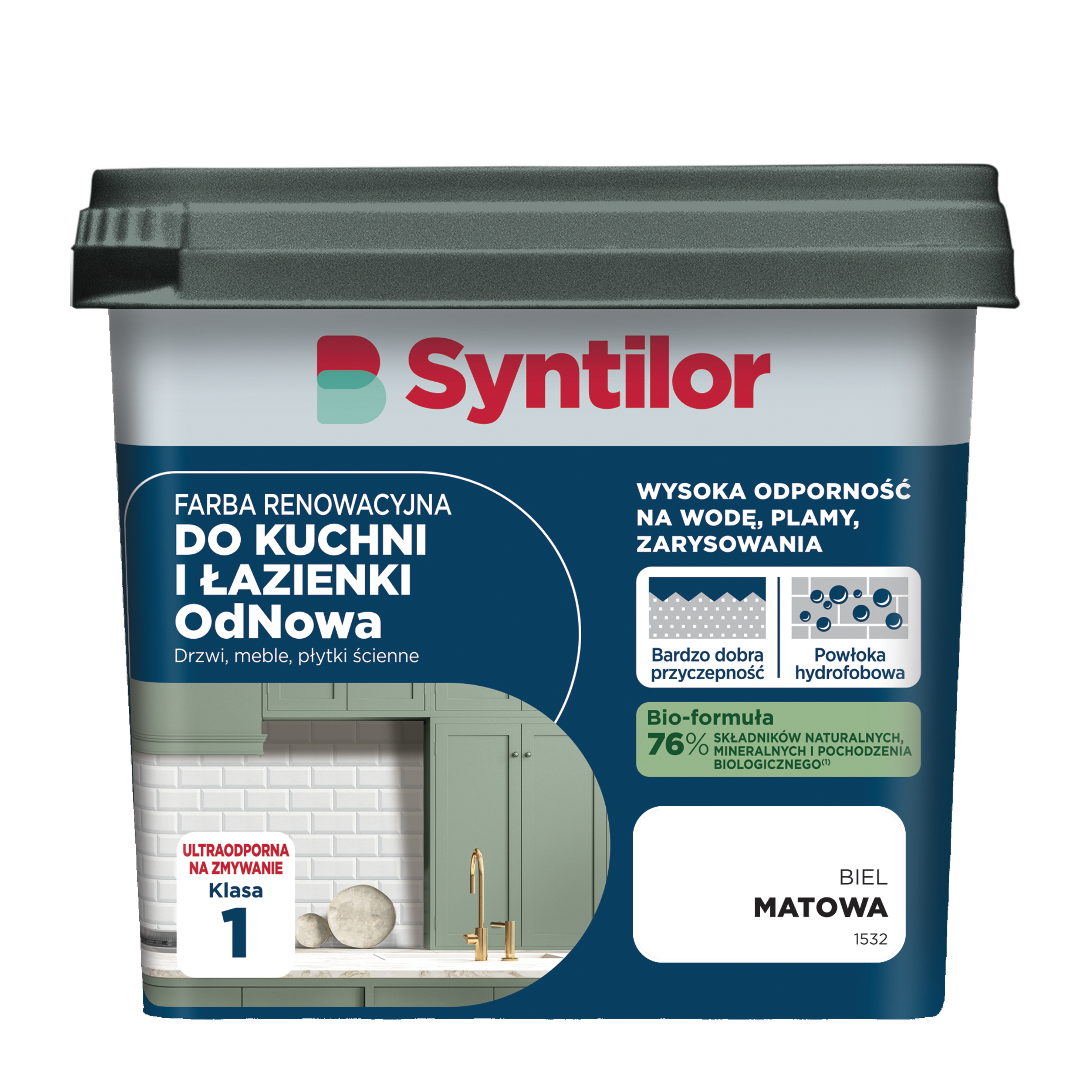Farba renowacyjna do kuchni i łazienki OdNowa Biel matowa 0.75 l Syntilor