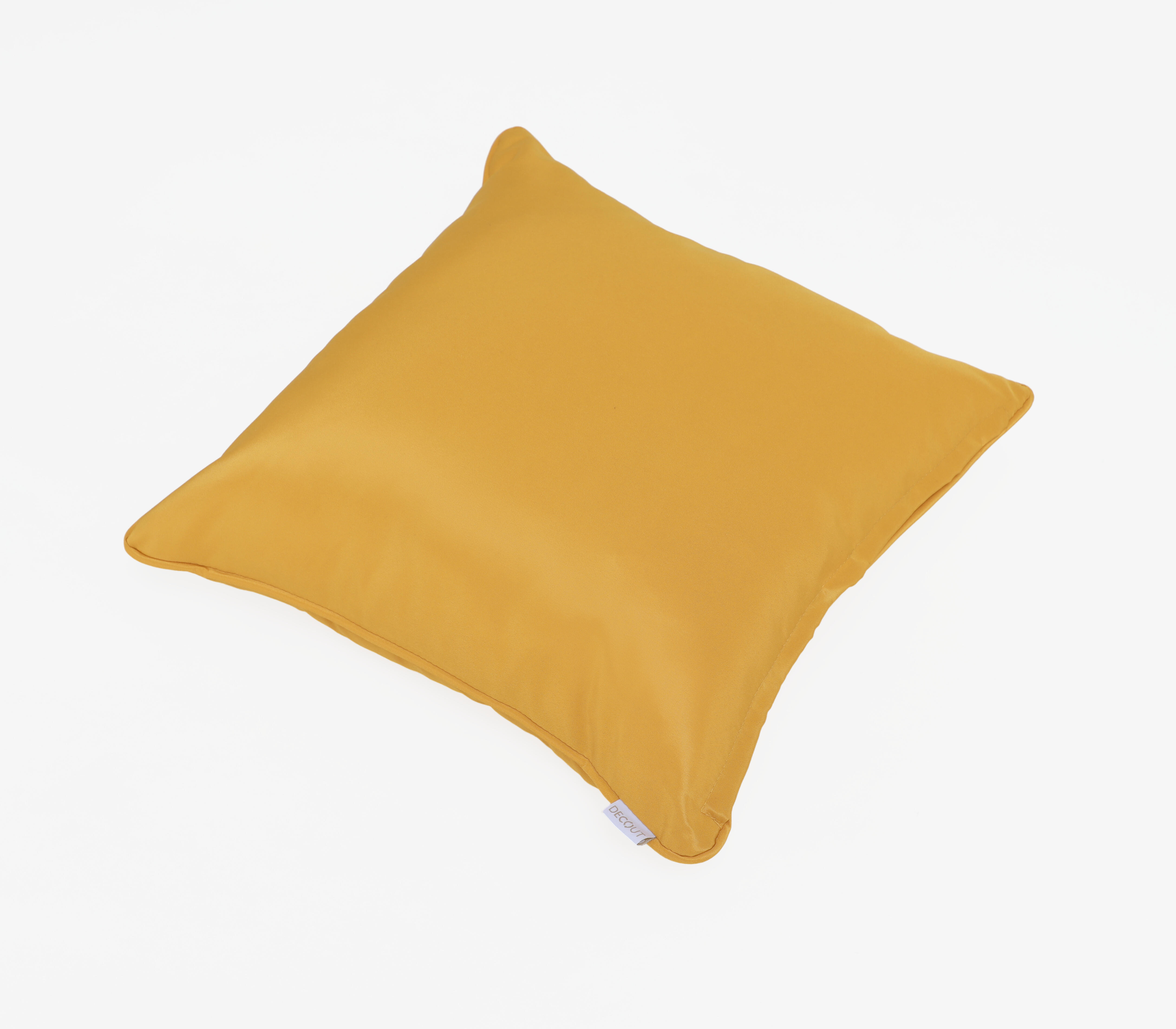 Cojín decorativo de jardín Liso amarillo / dorado 45x45 cm - 5
