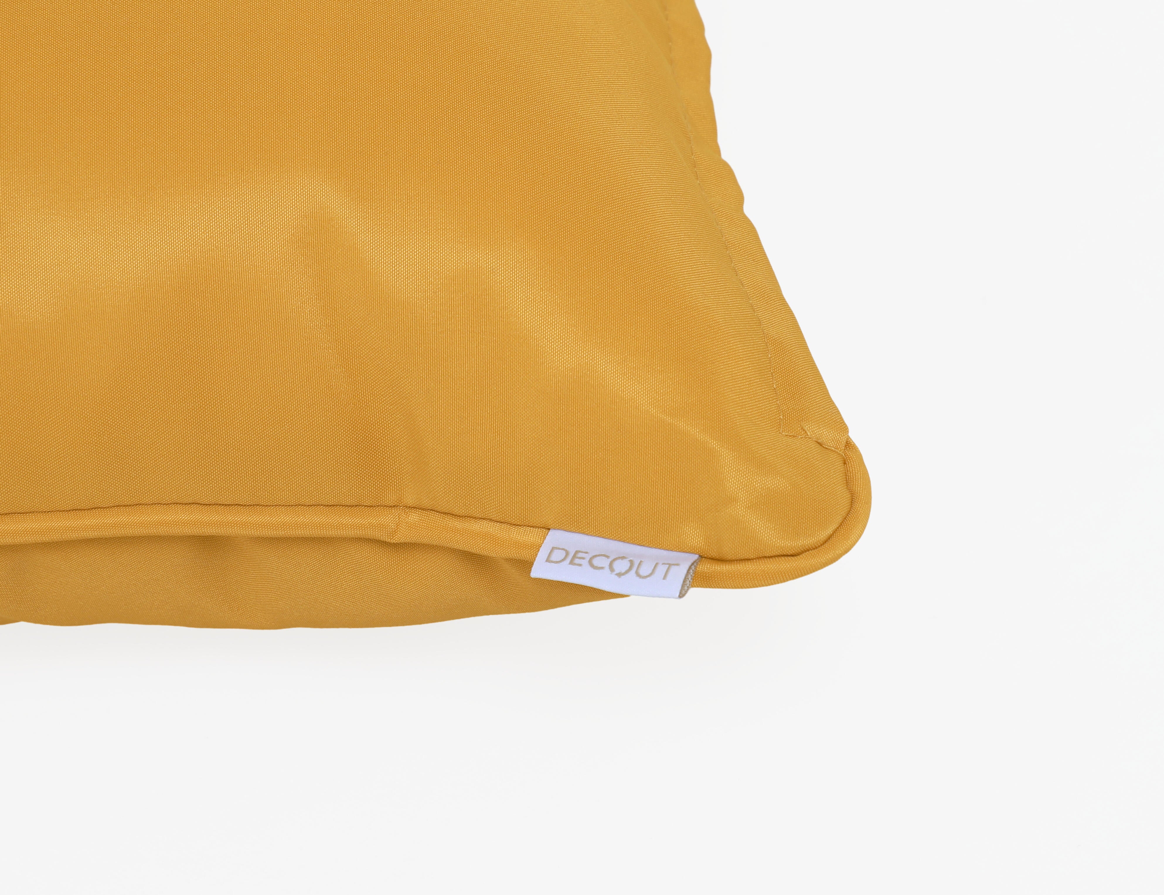 Cojín decorativo de jardín Liso amarillo / dorado 45x45 cm - 2