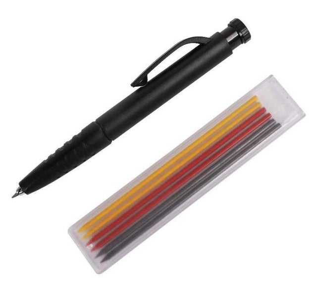 Stylo de charpentier avec recharge de 6 mines - MAT INTER