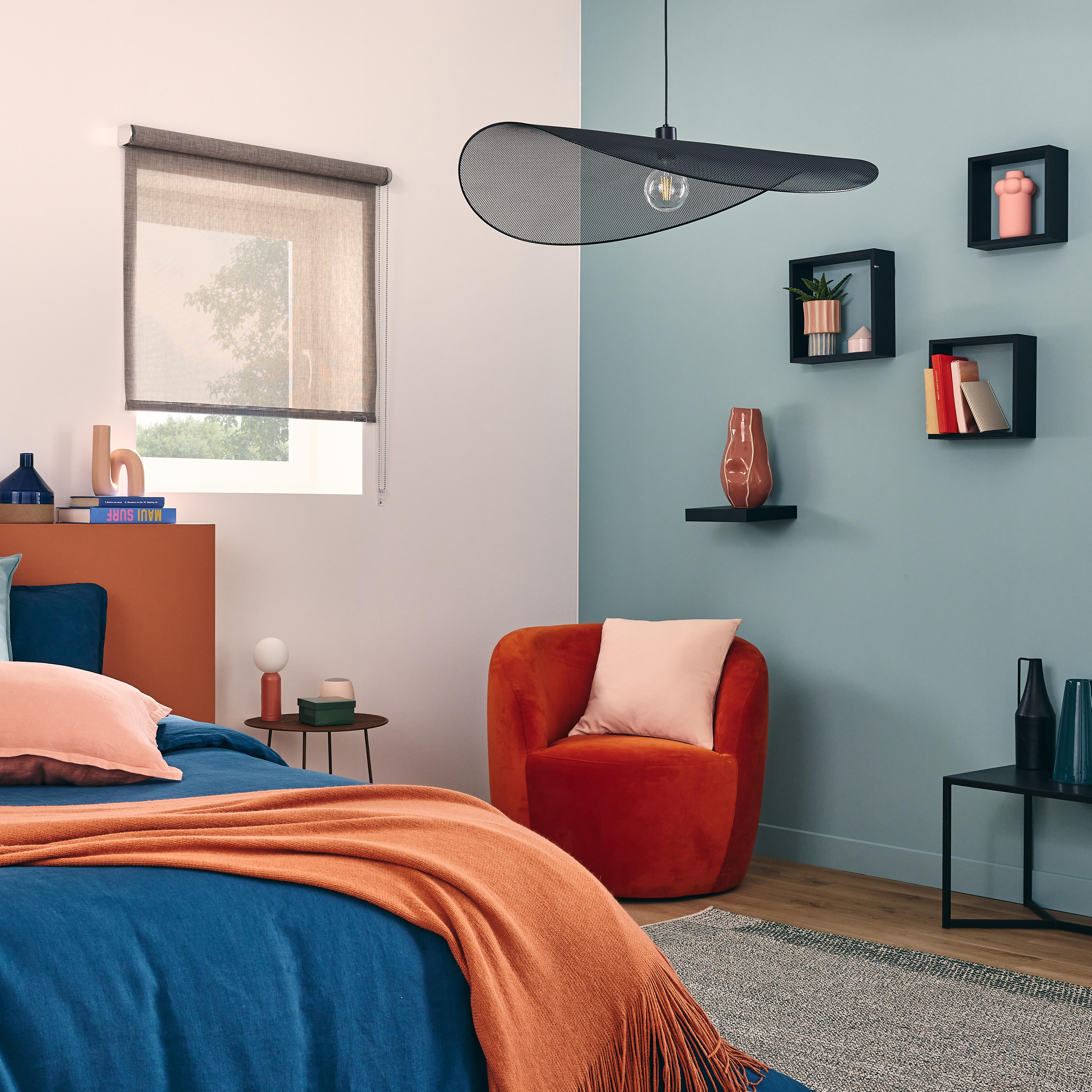 Estante de pared de madera mdf Spaceo rectangular color negro 60x23.5 cm - 6