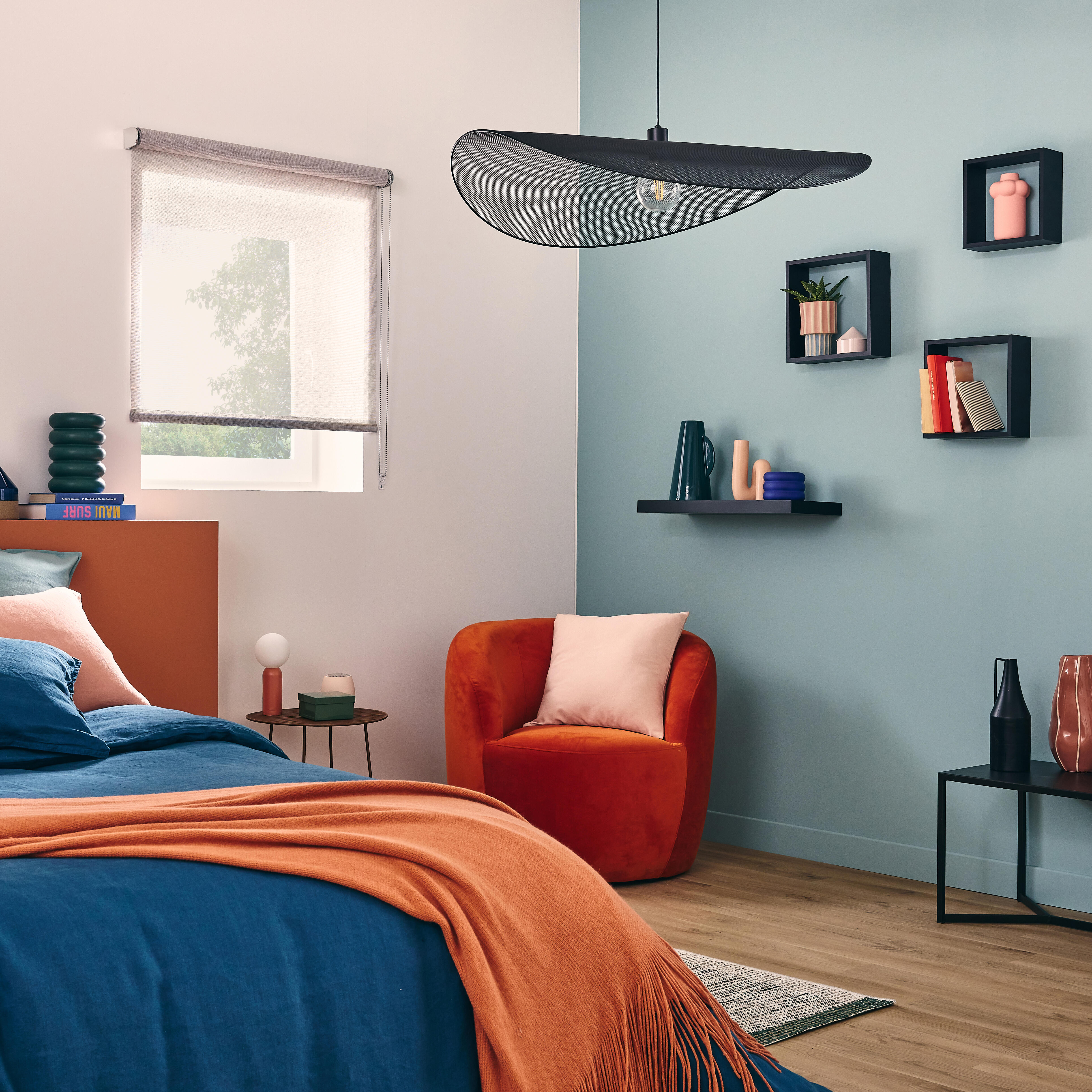 Estante de pared de madera mdf Spaceo rectangular color negro 60x23.5 cm - 5