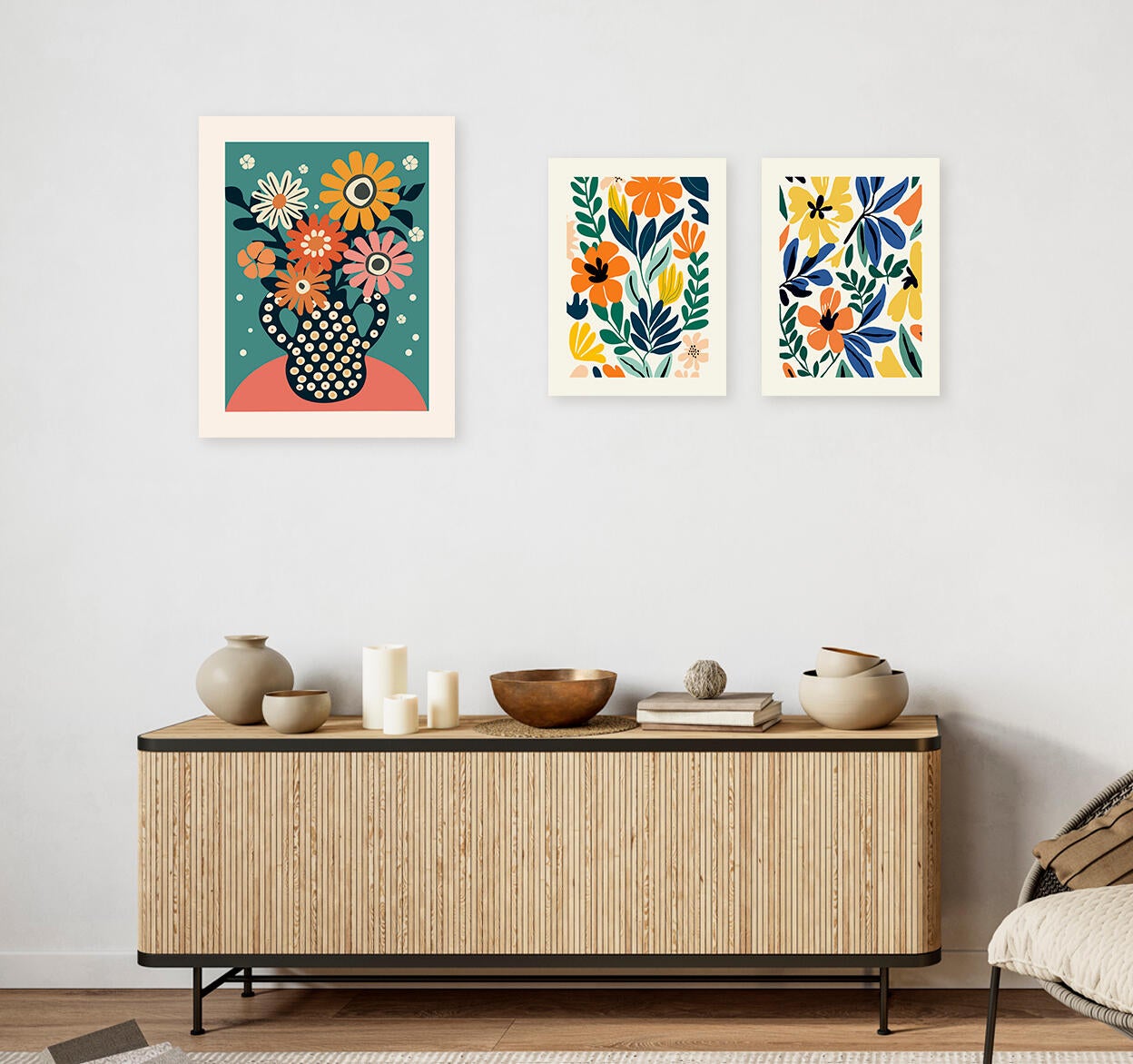 Pintura impresa sin marco botánico, plantas o floral 40 x 30 cm - 4