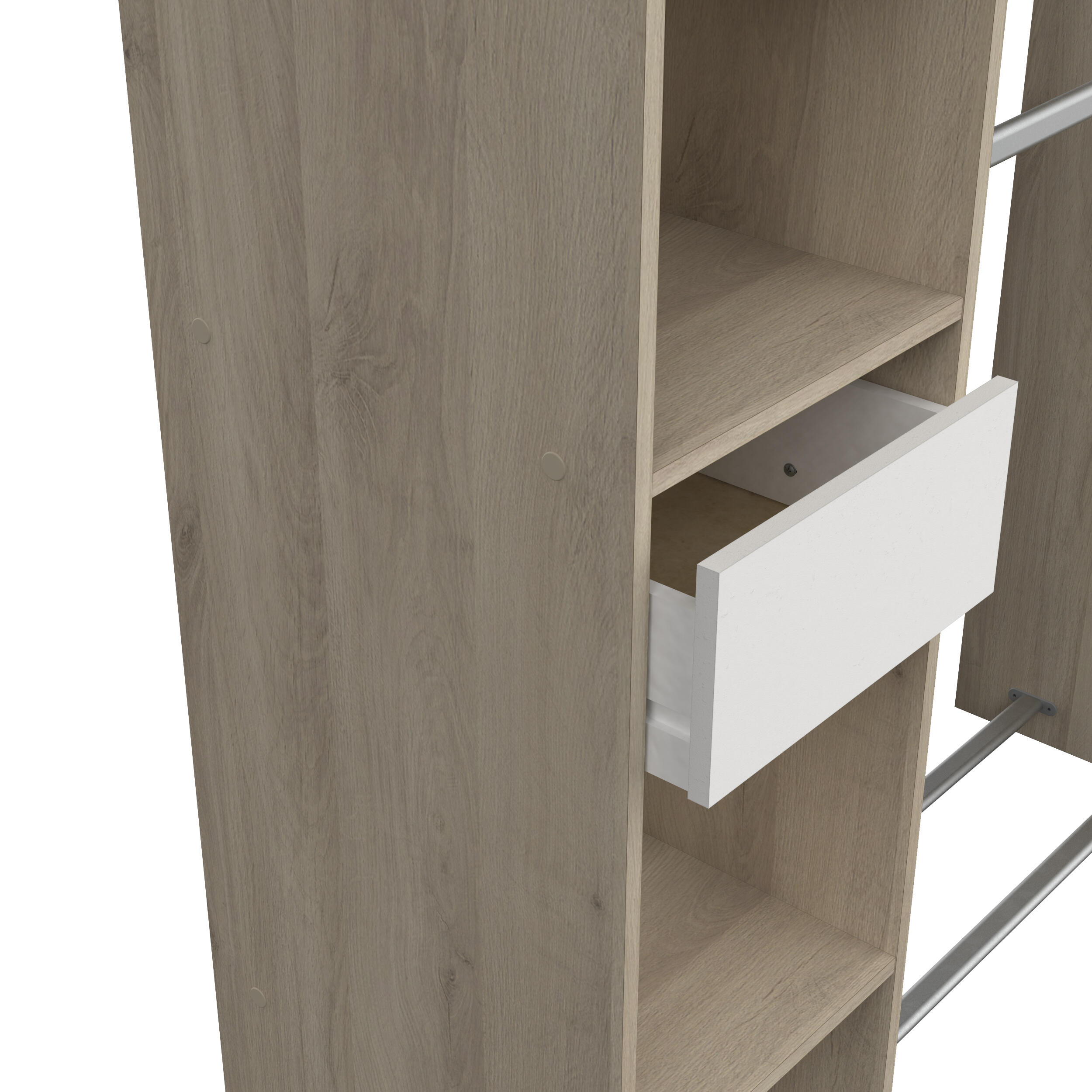 Kit dressing Californie décor chêne H.183 x L. 116,6 x P.39,5cm - 6