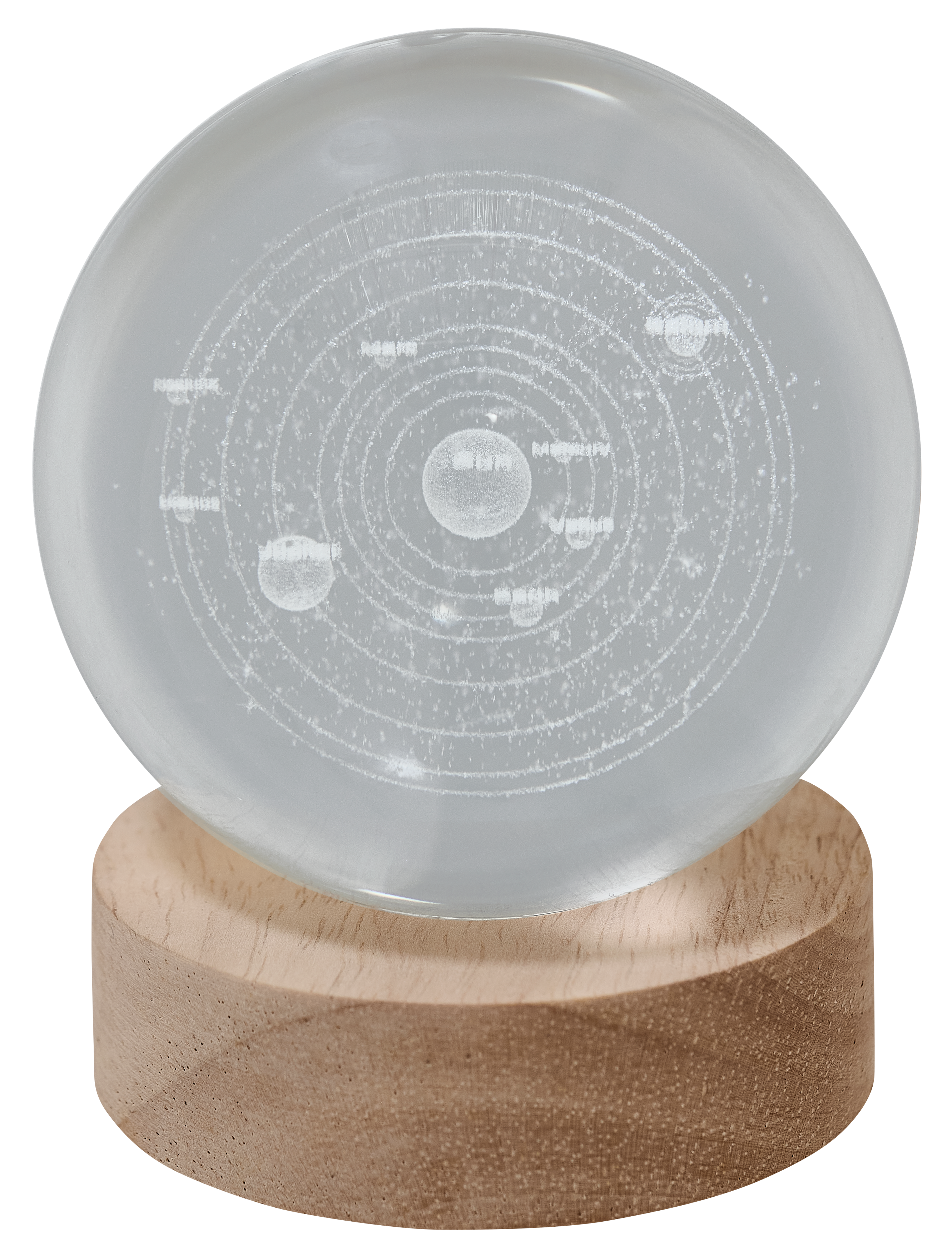 Lampa stołowa kula szklana LED Evg Trade