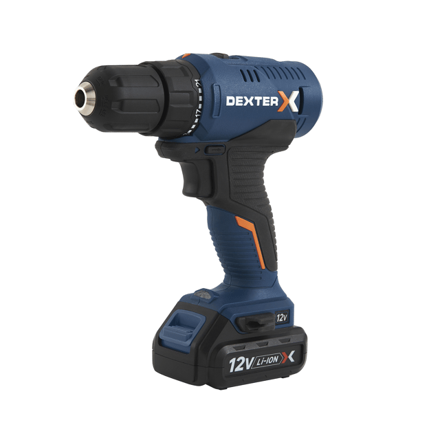 Perceuse sans fil 12 V DEXTER Slide, 32 Nm + 1 batterie 1.5Ah