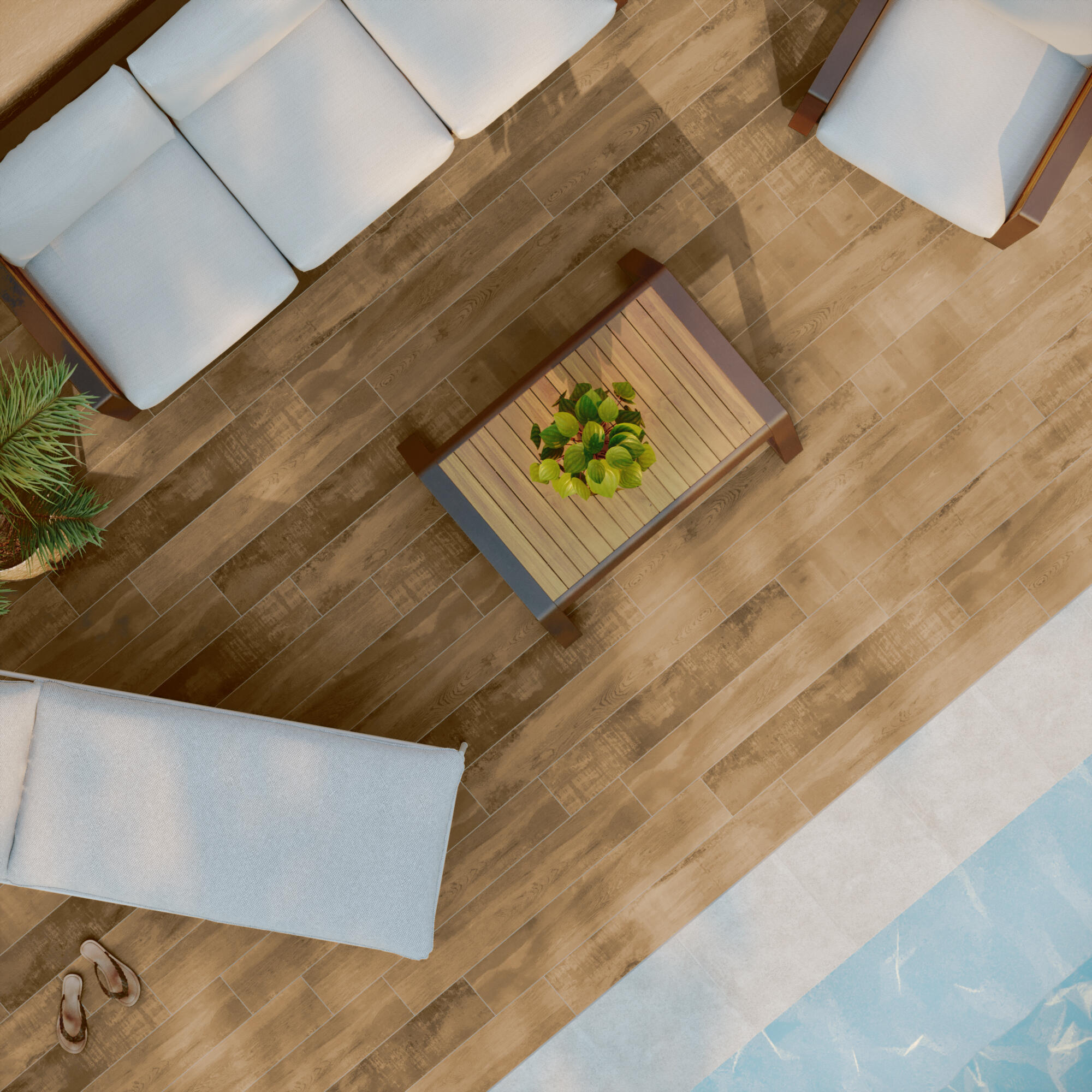 Suelo porcelánico Imara efecto madera natural 15x90 cm C3 ARTENS - 5