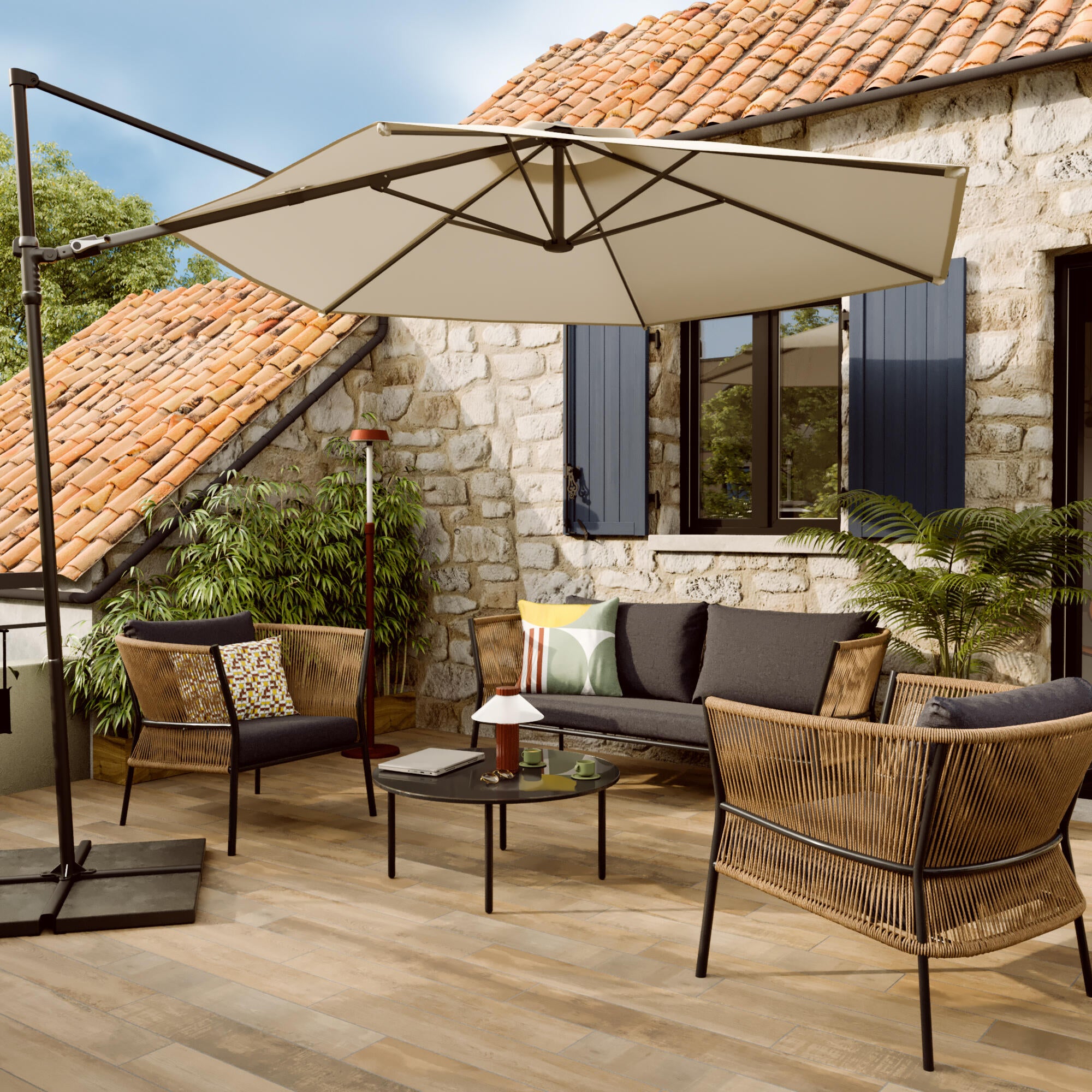 photo d'ambiance salon de jardin fuji exterieur terasse  - 1