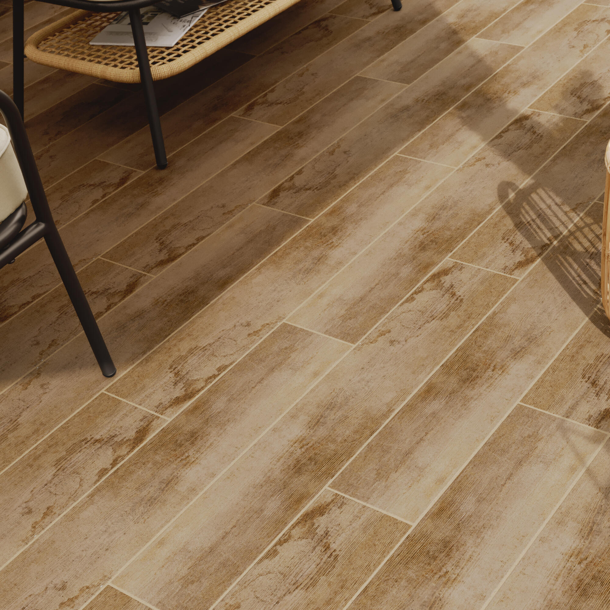 Suelo porcelánico Imara efecto madera natural 15x90 cm C3 ARTENS - 7