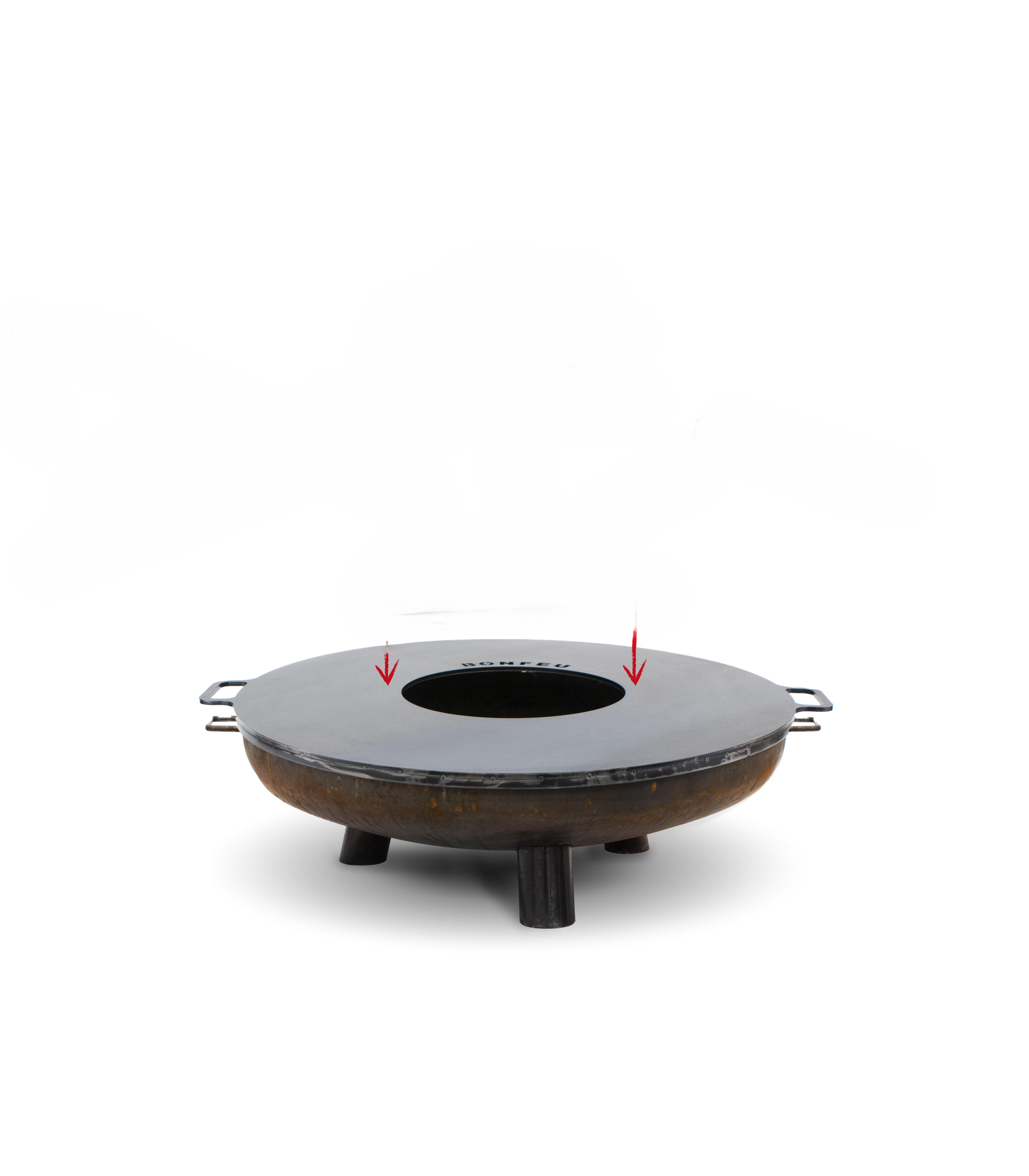 Brasero de exterior bonbowl plus 60 cm con plancha