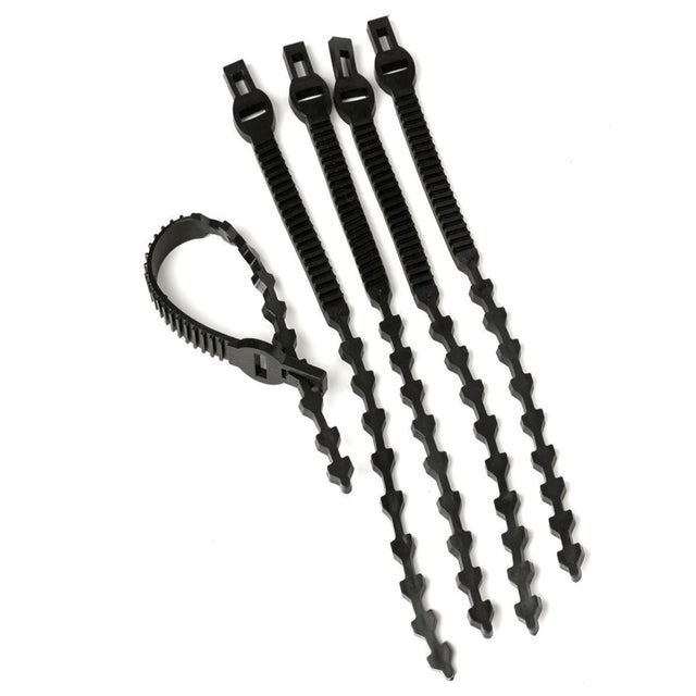 Pack de 2 abrazaderas de caucho color negro de 60cm