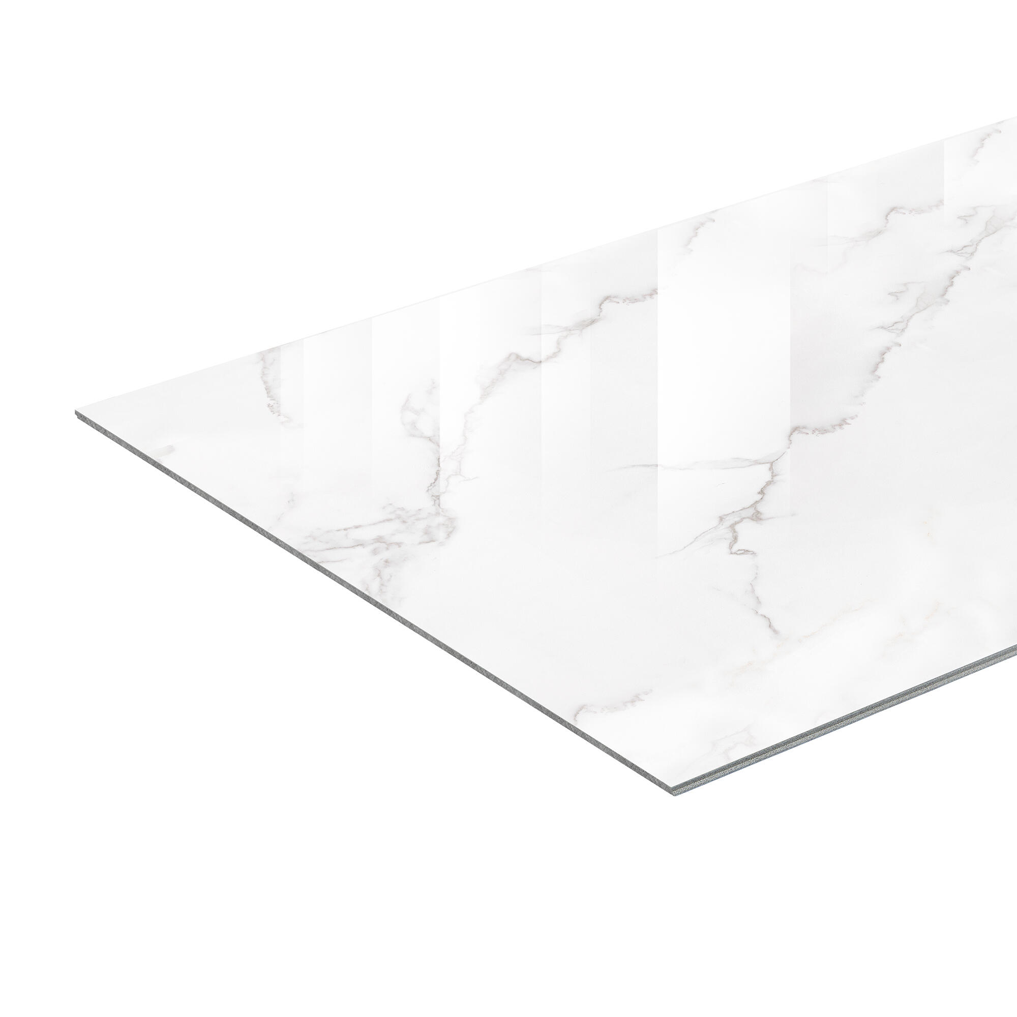 Revestimiento de pared decorativo efecto mármol de PVC serie Dumawall XXL blanco de 260x120cm - 3