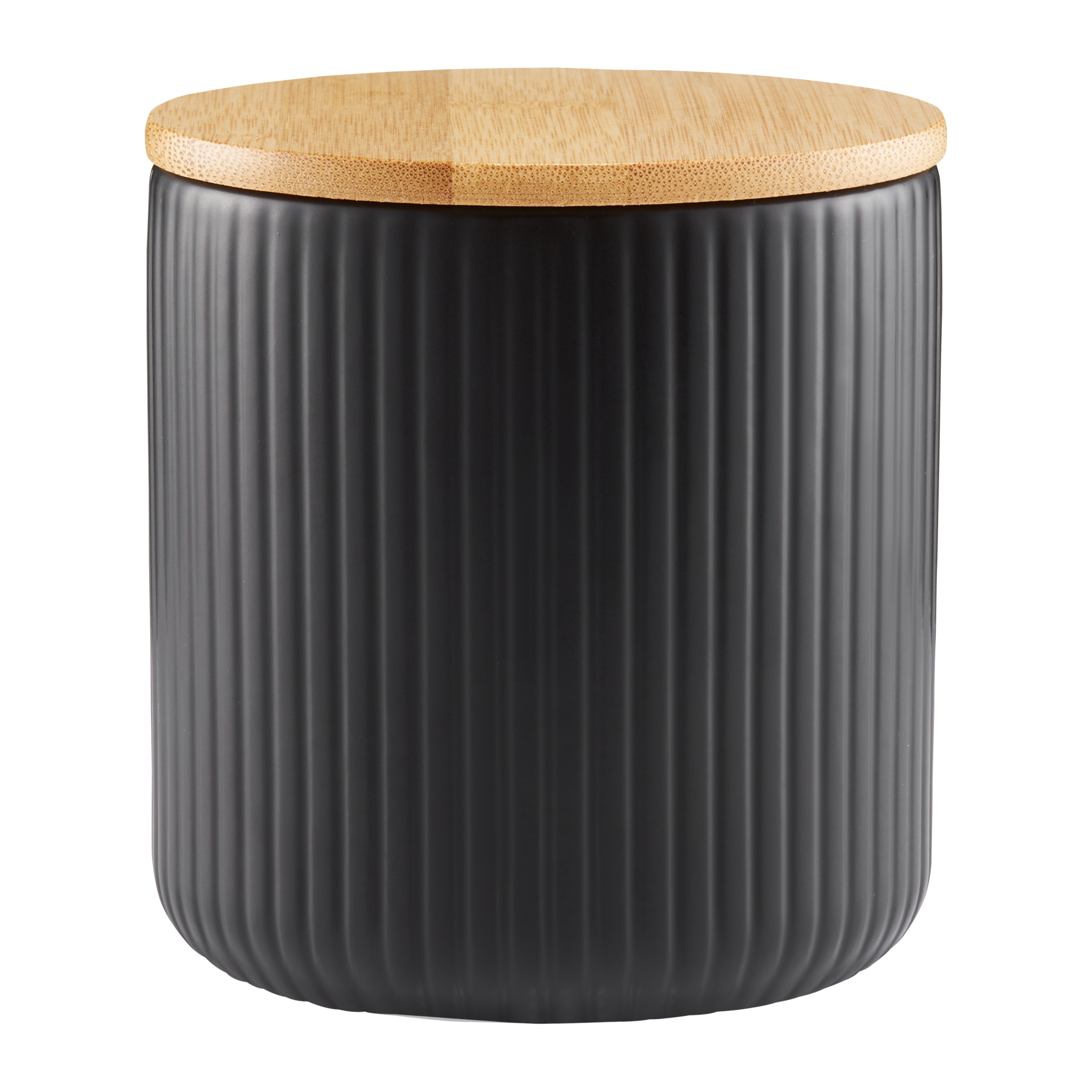 Pojemnik bambusowy z pokrywką Curly czarny 10 cm