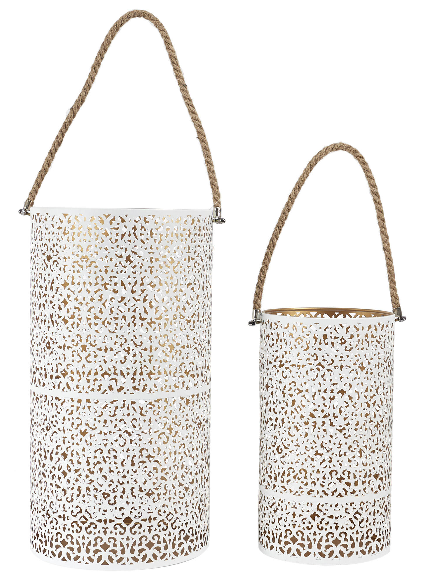 Farol decorativo hierro para vela 20x39 cm - 2